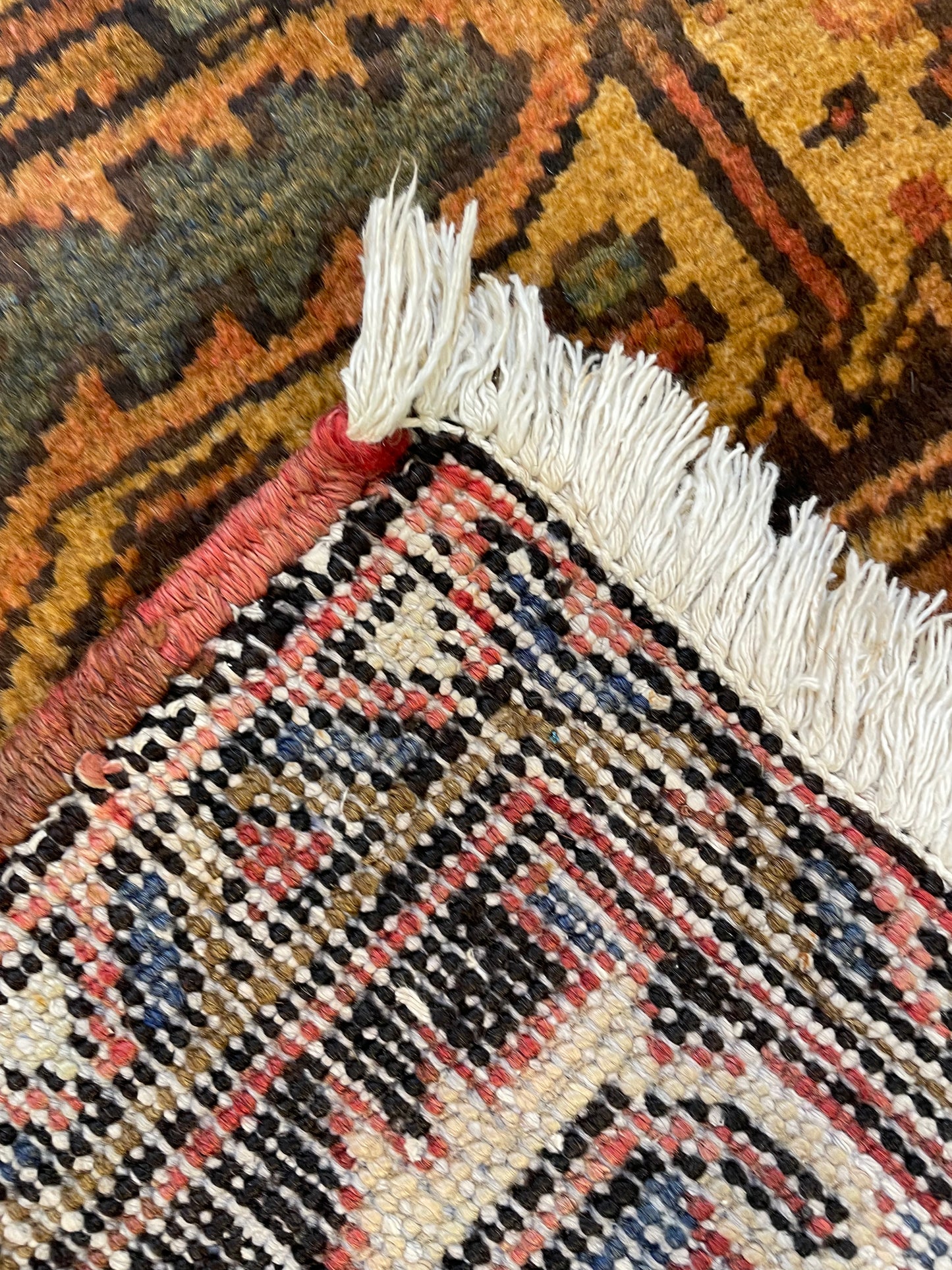 Hand-Knotted Wool Area Rug Heriz Tea Washed 8'3" x 11'