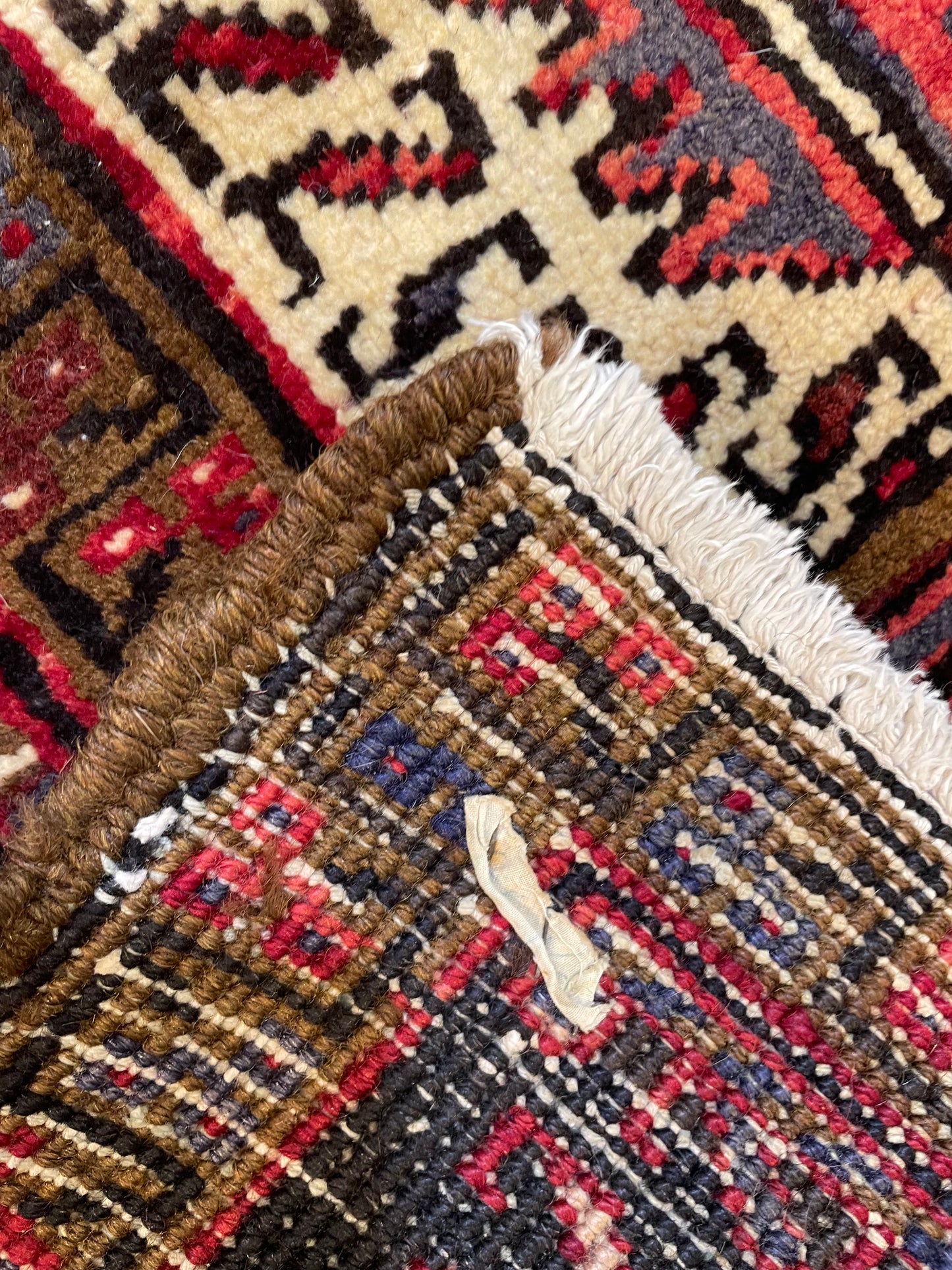 Hand-Knotted Wool Area Rug Heriz Square 7'8" x 8'3"