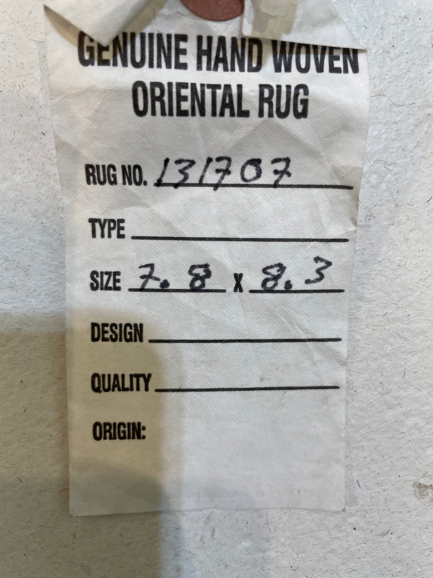 Hand-Knotted Wool Area Rug Heriz Square 7'8" x 8'3"