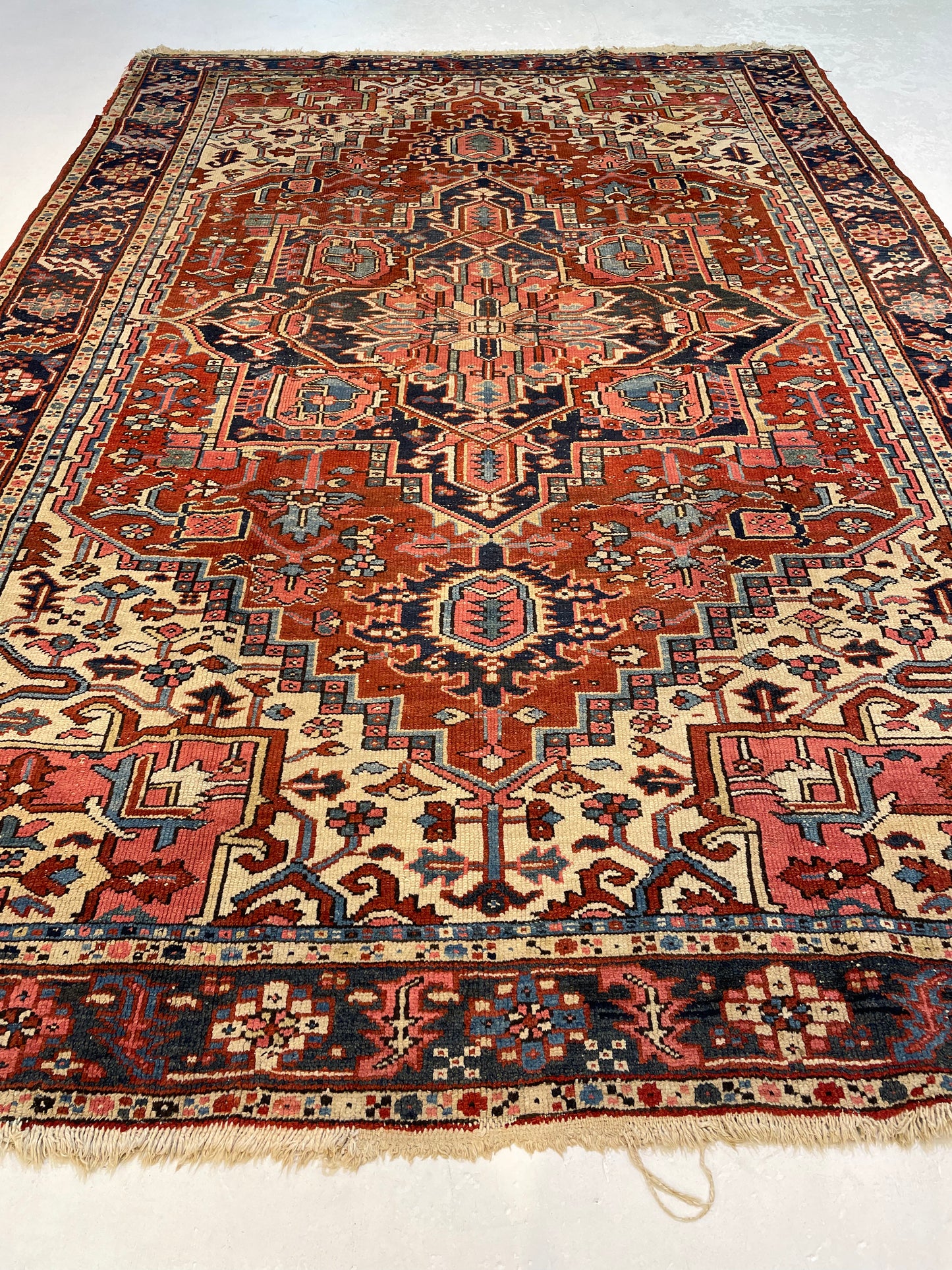 Hand-Knotted Wool Area Rug Heriz 8' x 10'9"