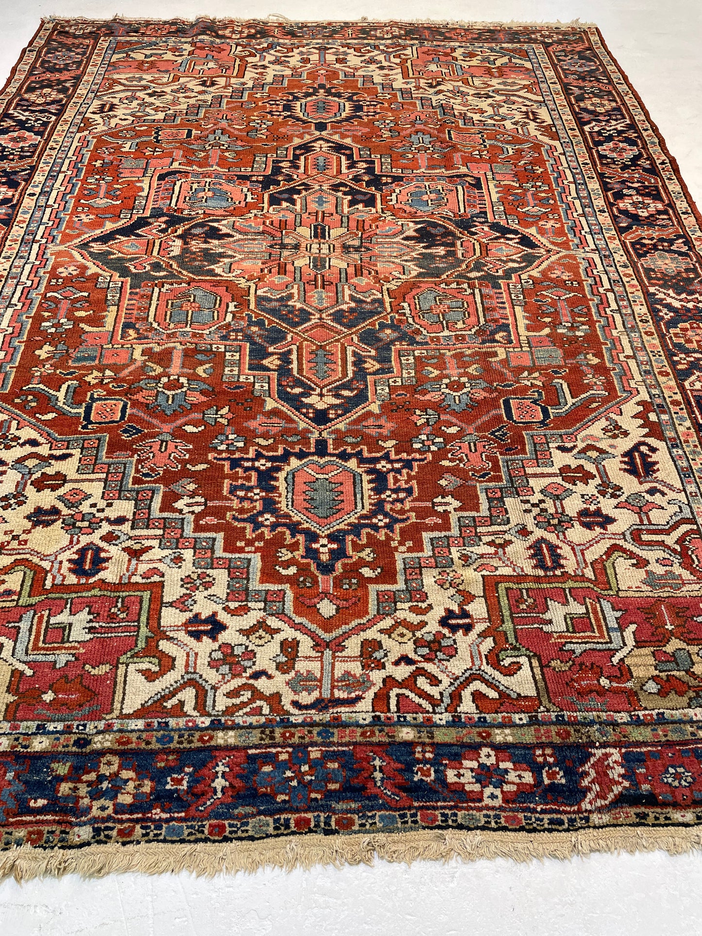 Hand-Knotted Wool Area Rug Heriz 8' x 10'9"