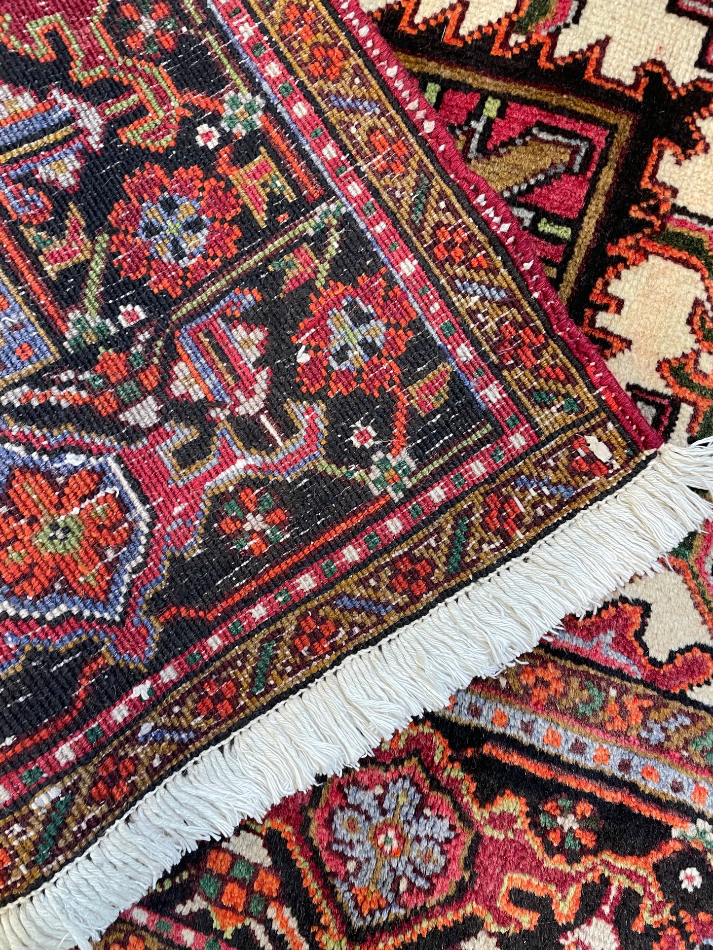 Hand-Knotted Wool Area Rug Heriz 7'11" x 10'9"