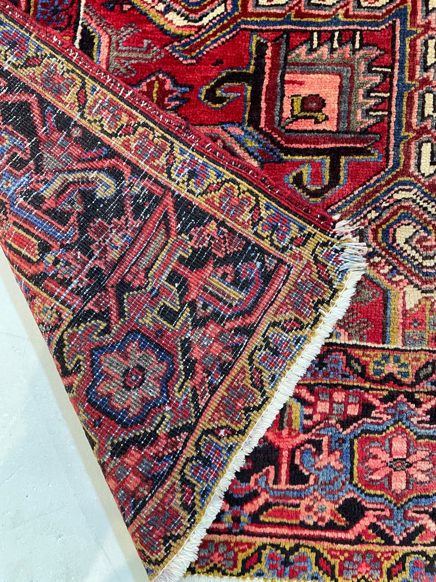 Hand-Knotted Wool Area Rug Heriz 8'8" x 11'2"