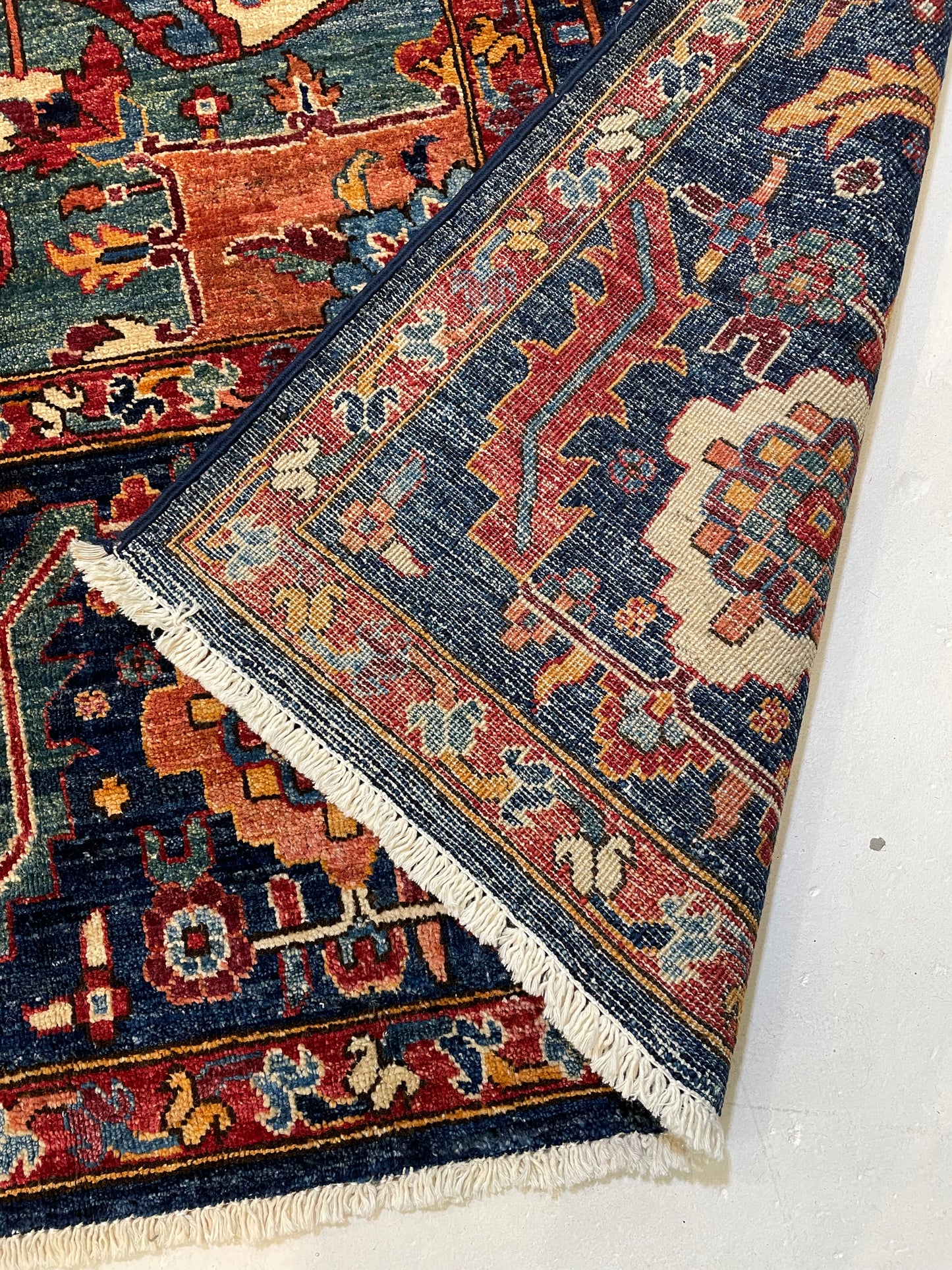 Hand-Knotted Wool Area Rug Antique Heriz Serapi 9' x 11'11"