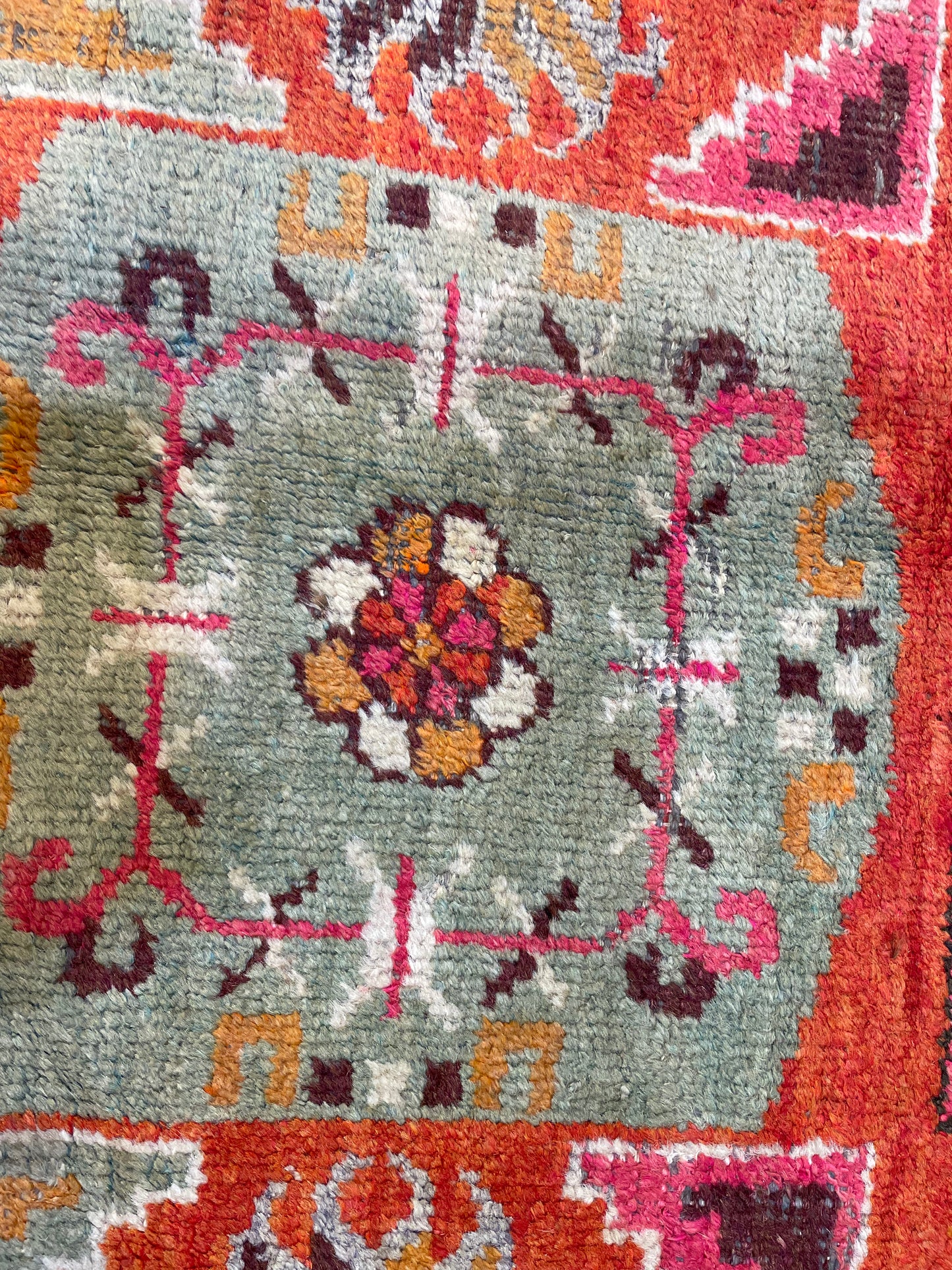 Hand-Knotted Wool Gallery Size Antique Khotan Samarkand Collectible 4'7" x 9'6"