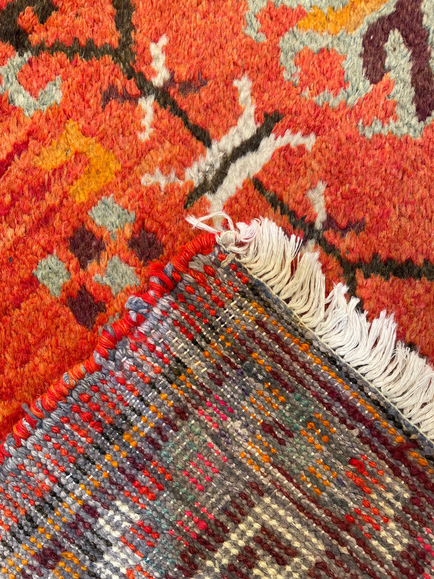 Hand-Knotted Wool Gallery Size Antique Khotan Samarkand Collectible 4'7" x 9'6"
