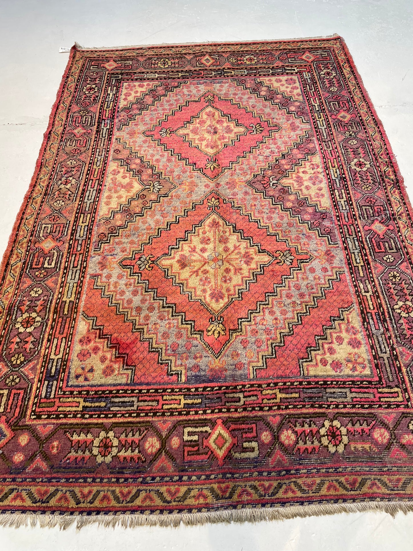 Hand-Knotted Wool Area Rug Antique Khotan Samarkand Collectible 5'6" x 8'3"