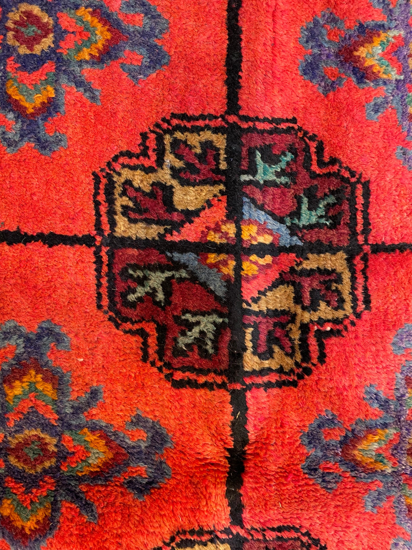Antique Hand-Knotted Wool Area Rug Khotan Samarkand Collectible 5'11" x 11'10"