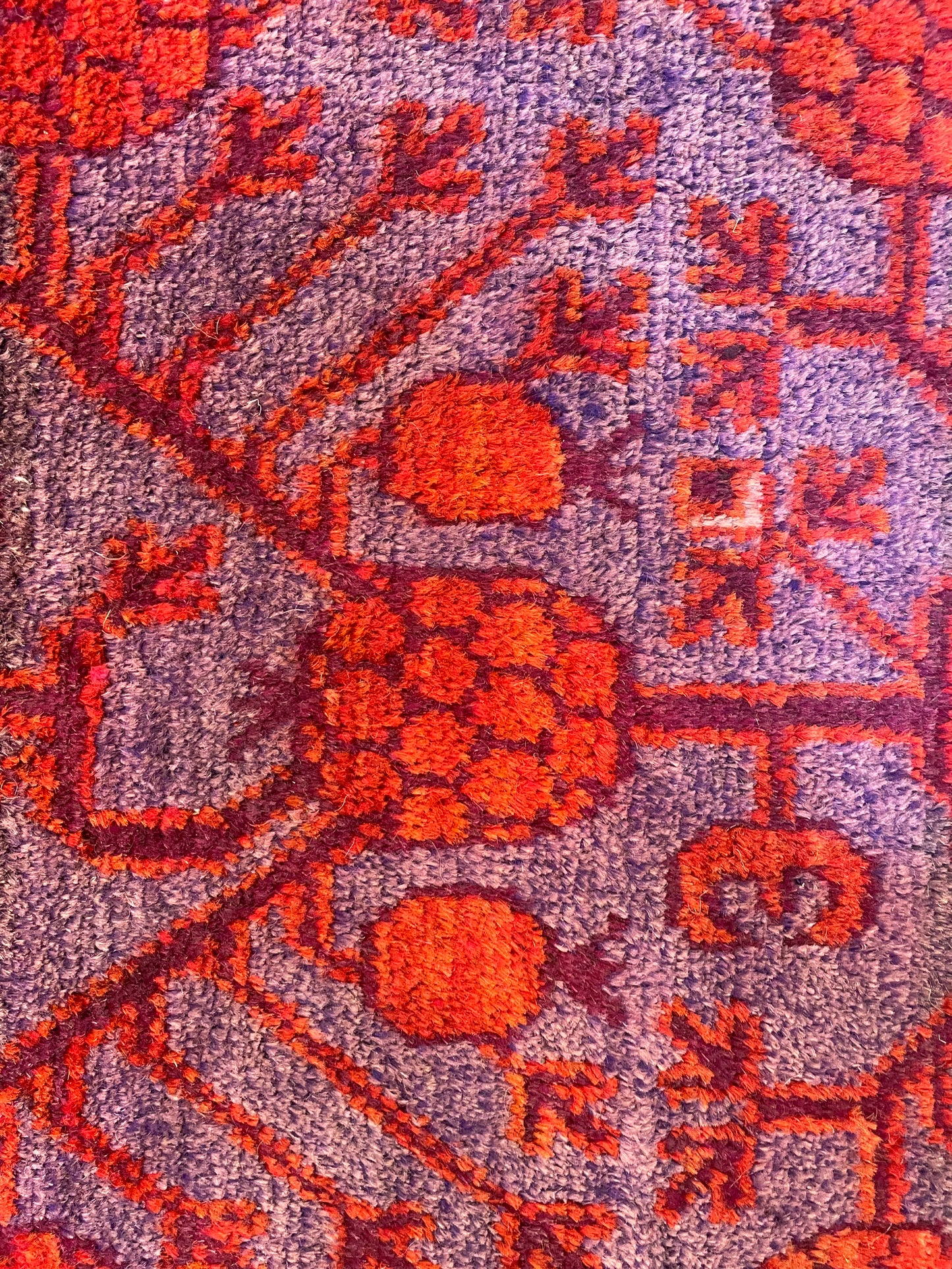 Antique Hand-Knotted Wool Area Rug Khotan Samarkand Collectible 5'6" x 10'10"