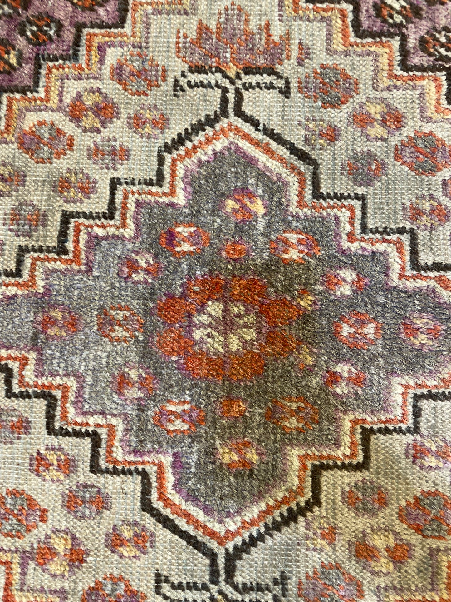 Antique Hand-Knotted Wool Area Rug Khotan Samarkand Collectible 5'8" x 10'3"