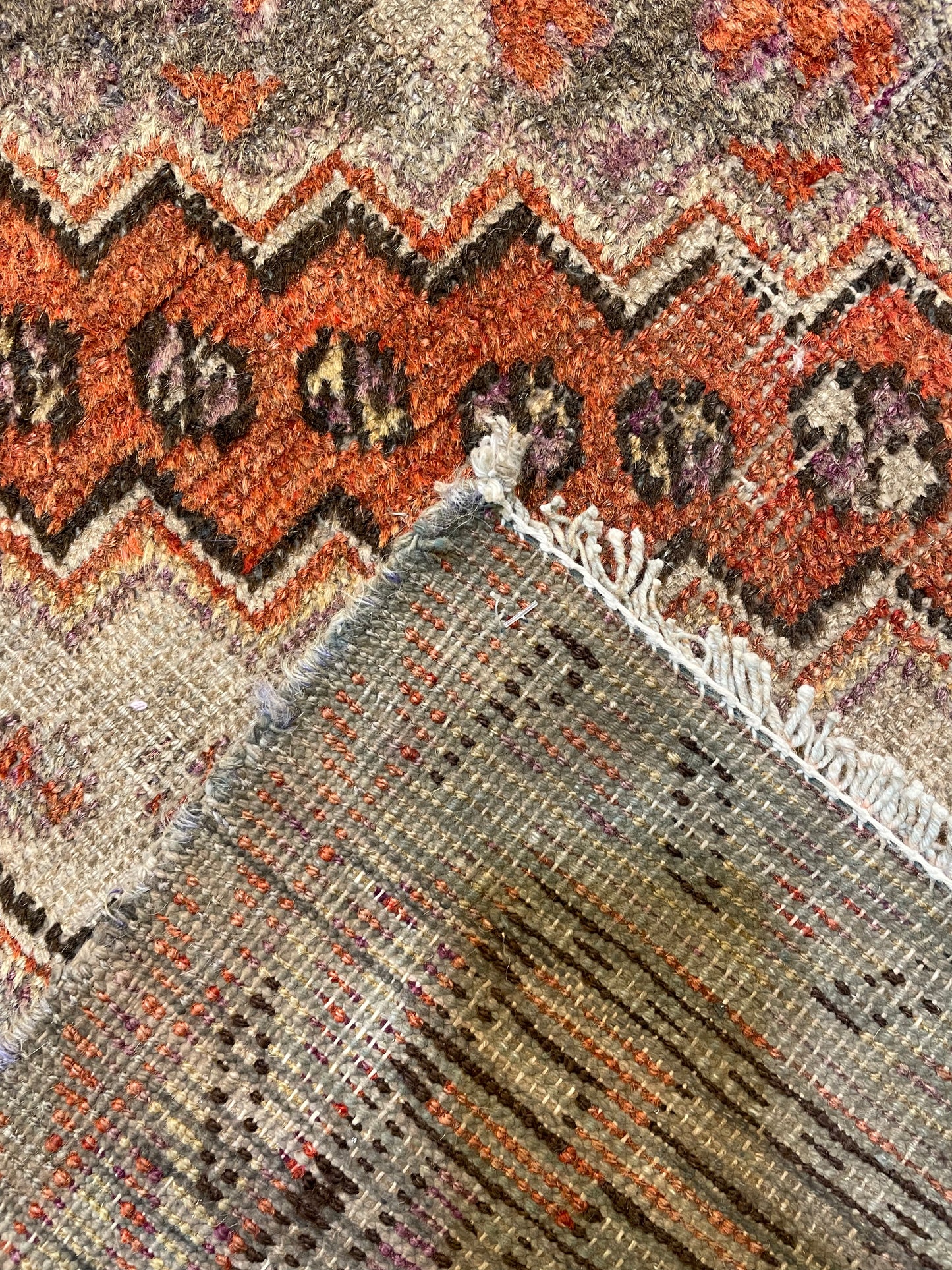 Antique Hand-Knotted Wool Area Rug Khotan Samarkand Collectible 5'8" x 10'3"