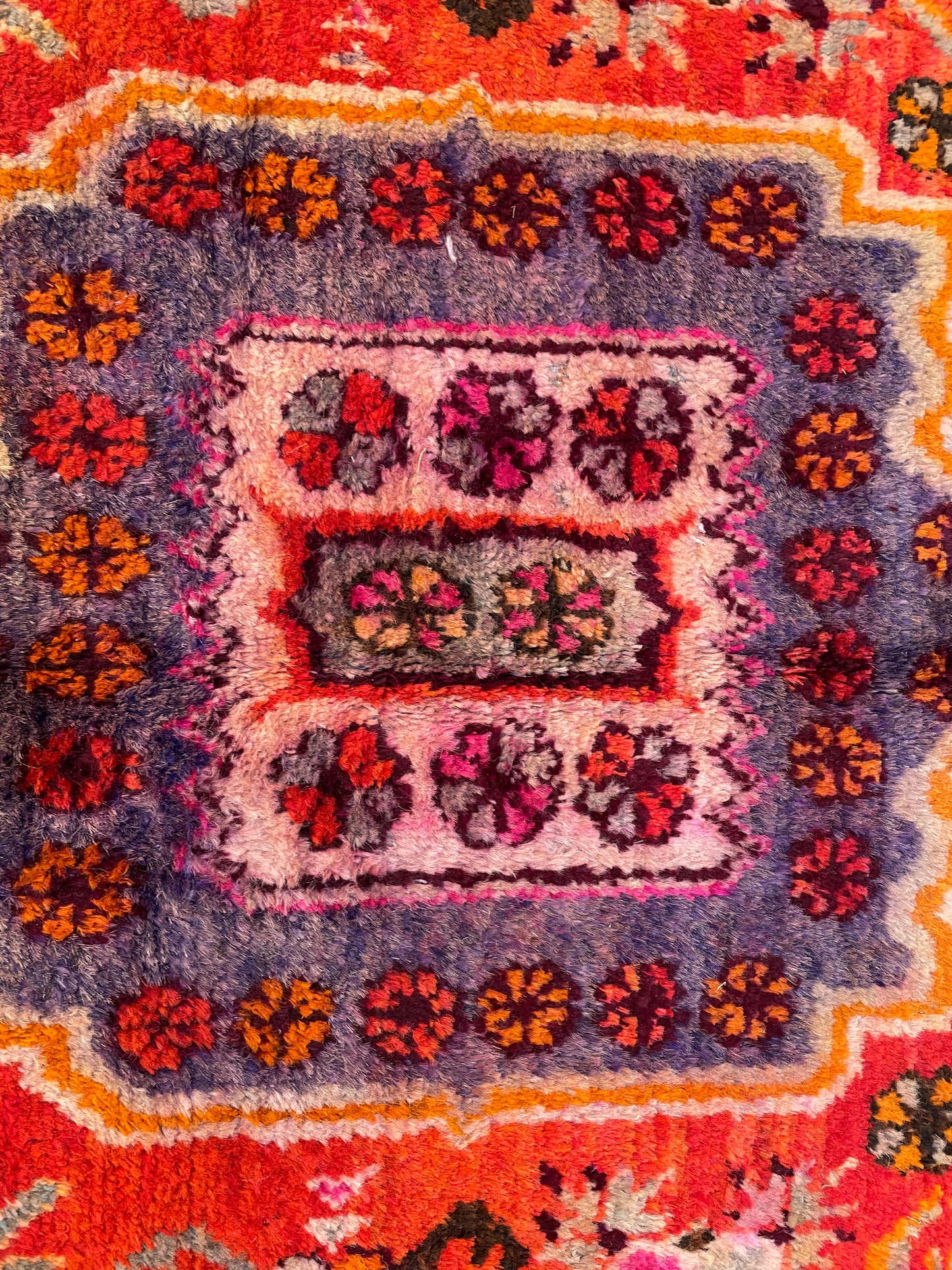 Antique Hand-Knotted Wool Area Rug Khotan Samarkand Collectible 5'3" x 10'8"