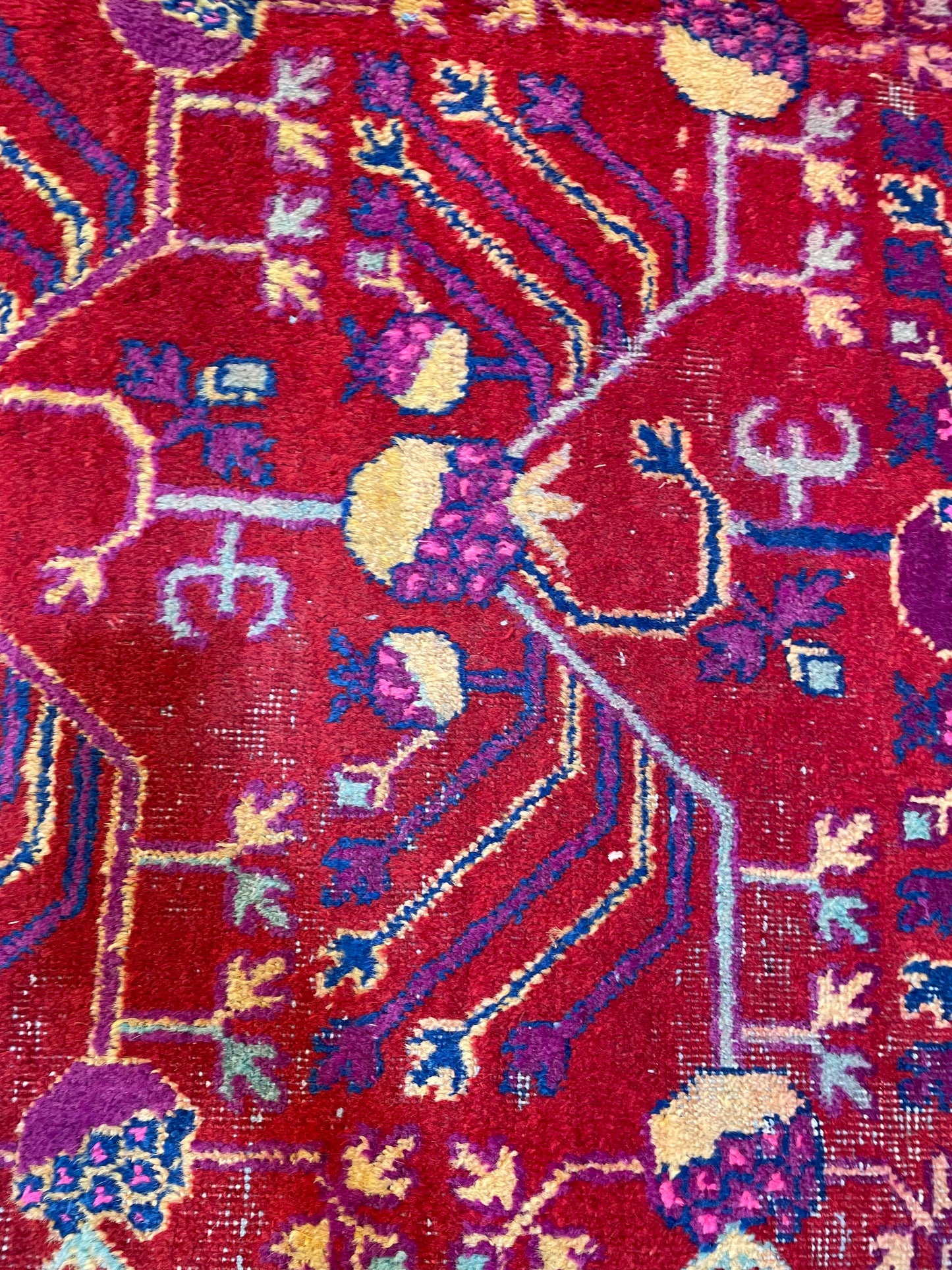 Antique Hand-Knotted Wool Area Rug Khotan Samarkand 6' x 11'