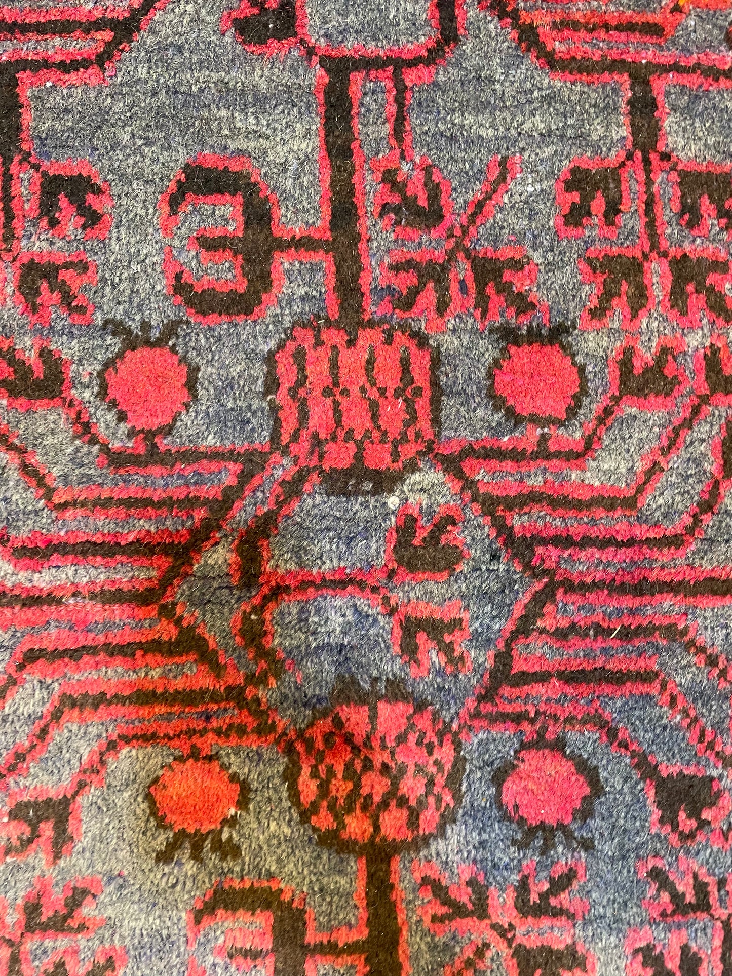 Antique Hand-Knotted Wool Area Rug Khotan Samarkand Collectible 5' x 9'6"