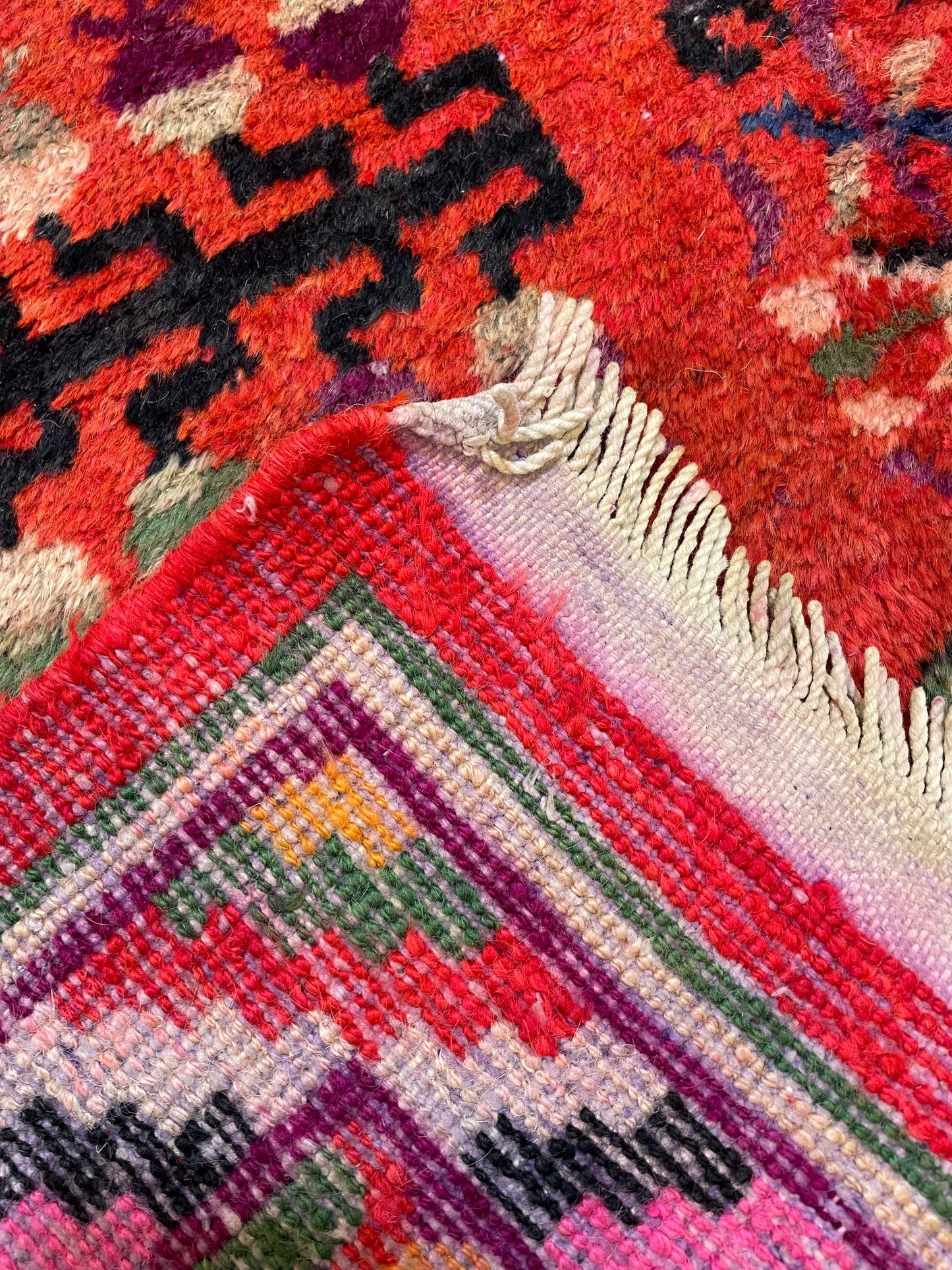 Antique Hand-Knotted Wool Area Rug Khotan Samarkand Collectible 4'4" x 9'5"