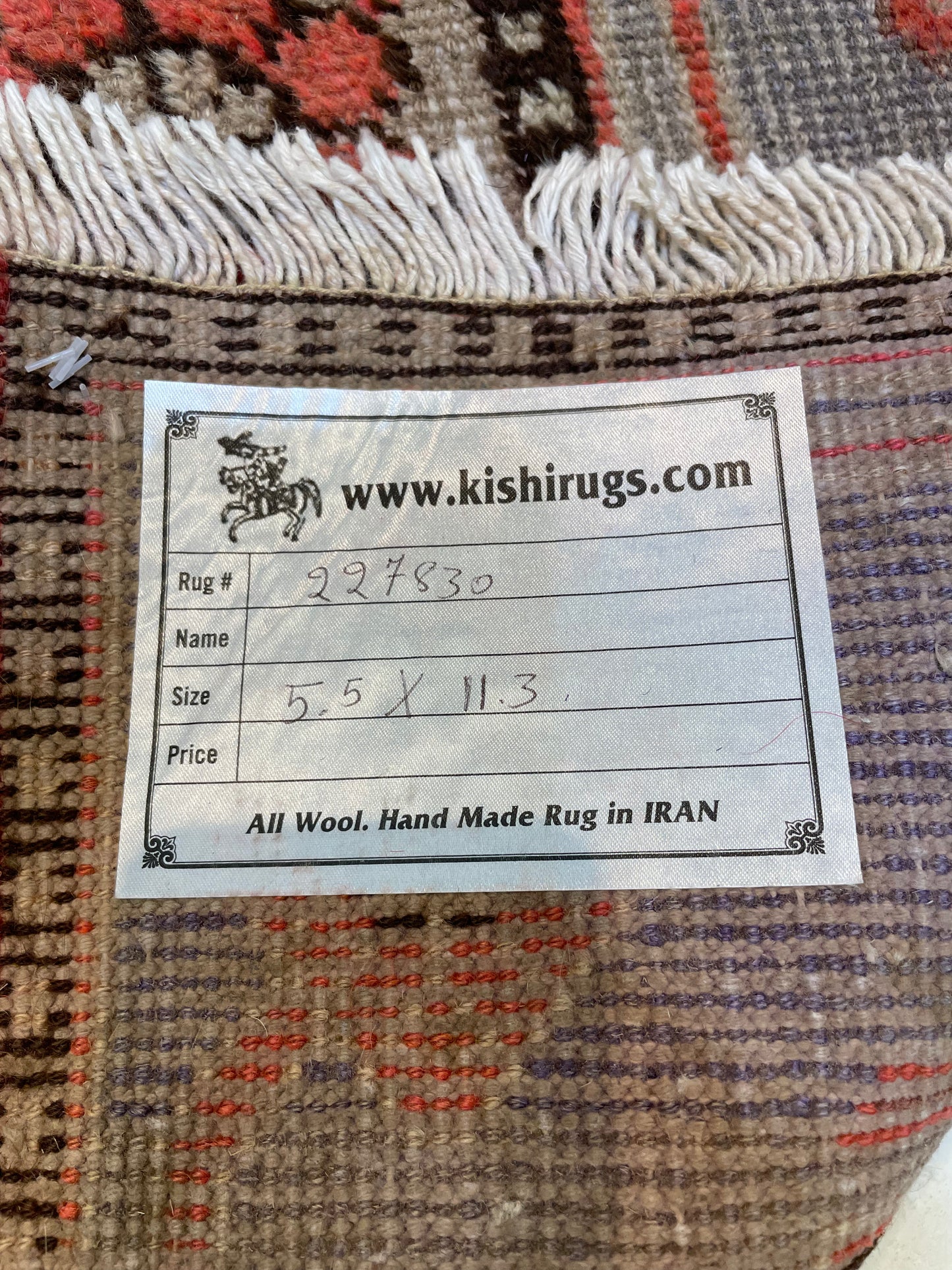 Antique Hand-Knotted Wool Area Rug Khotan Samarkand Collectible 5'5" x 11'3"