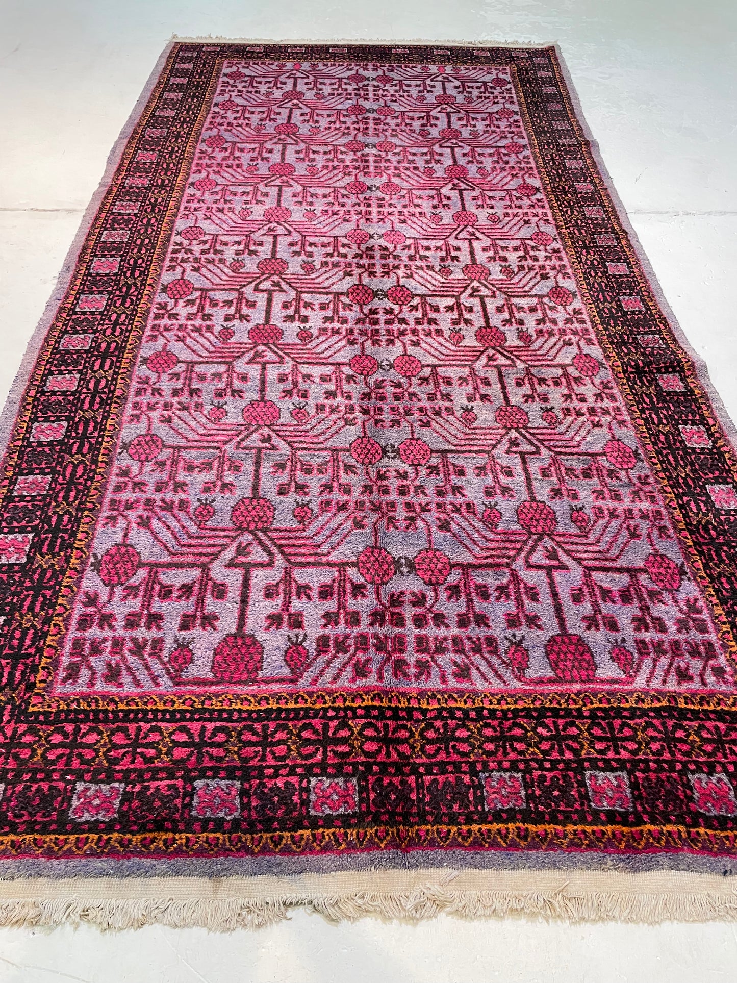 Antique Hand-Knotted Wool Gallery Size Khotan Samarkand Collectible 5'3" x 12'6"