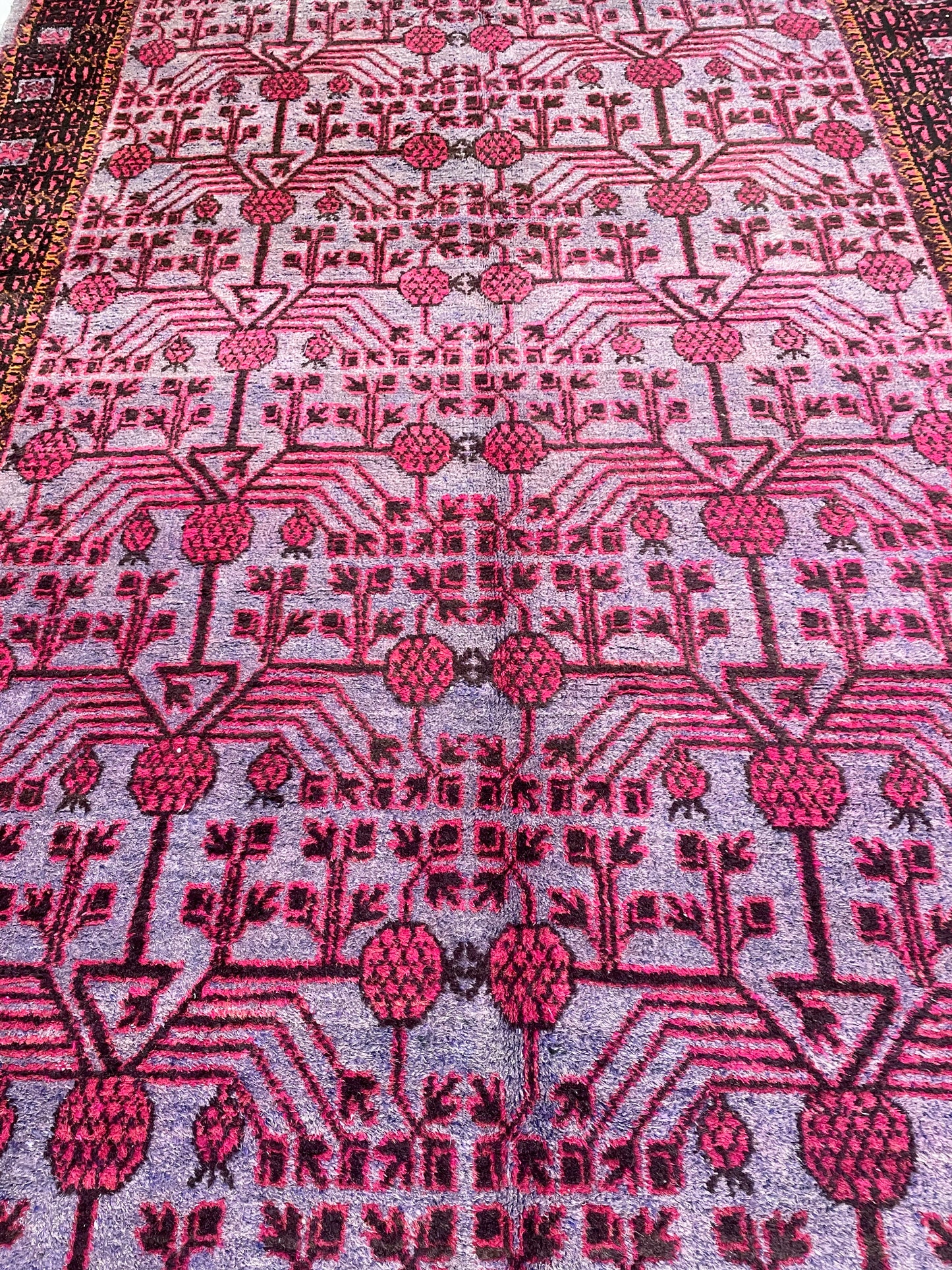 Antique Hand-Knotted Wool Gallery Size Khotan Samarkand Collectible 5'3" x 12'6"