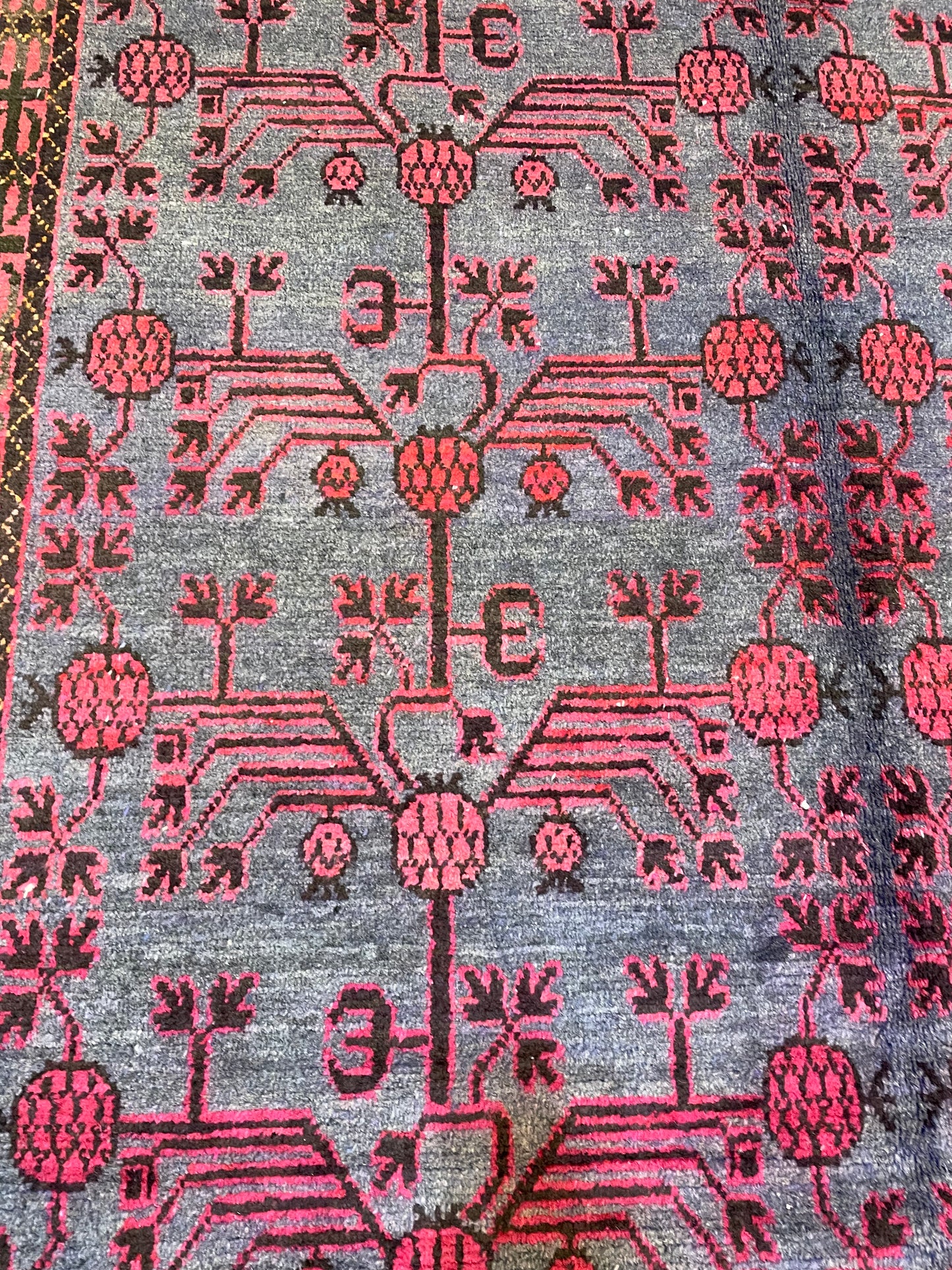 Antique Hand-Knotted Wool Area Rug Khotan Samarkand Collectible 6'7" x 12'11"