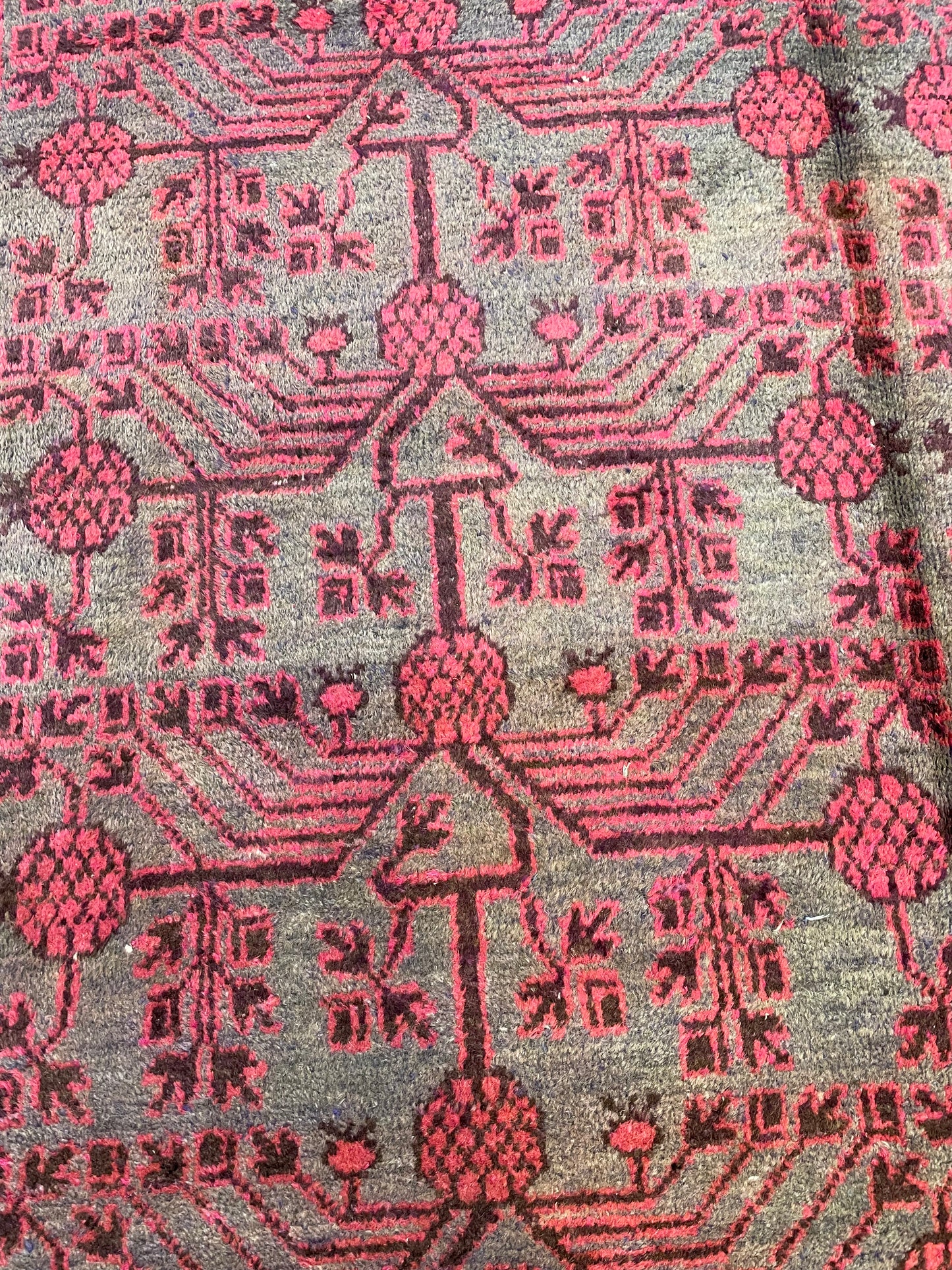 Antique Hand-Knotted Wool Area Rug Khotan Samarkand Collectible 7' x 13'3"