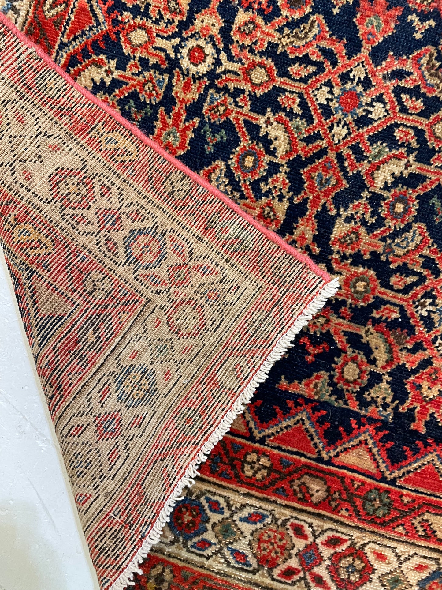 Antique Hand-Knotted Wool Gallery Size Malayer Kurdish 5'2" x 11'6"