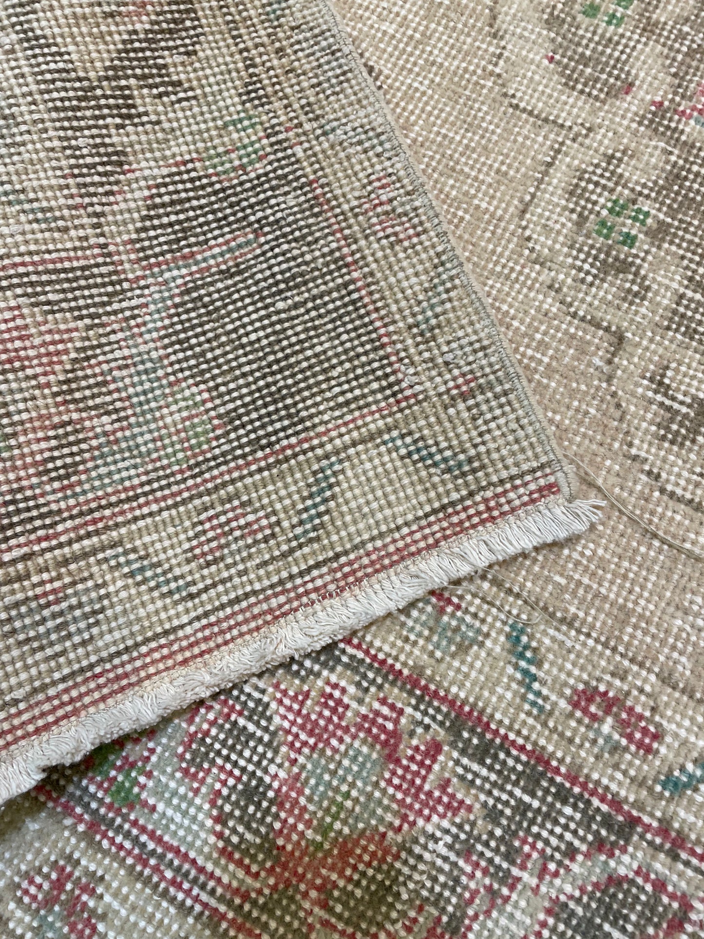 Hand-Knotted Wool Galery Size Turkish Oushak 4'8" x 8'4"