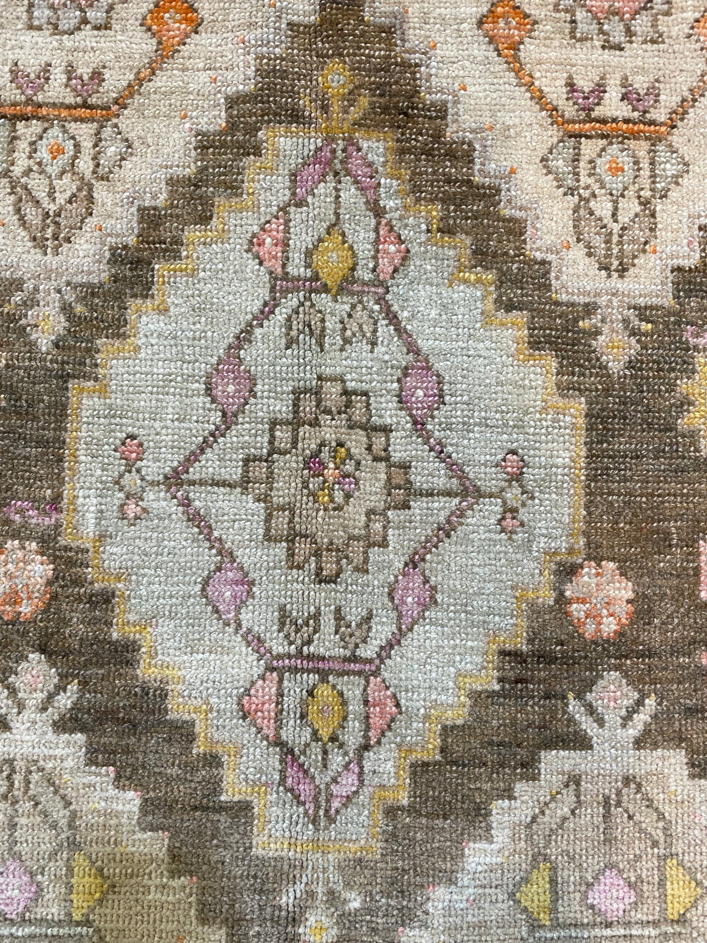Hand-Knotted Wool Gallery Size Turkish Oushak 4'4" x 12'9"