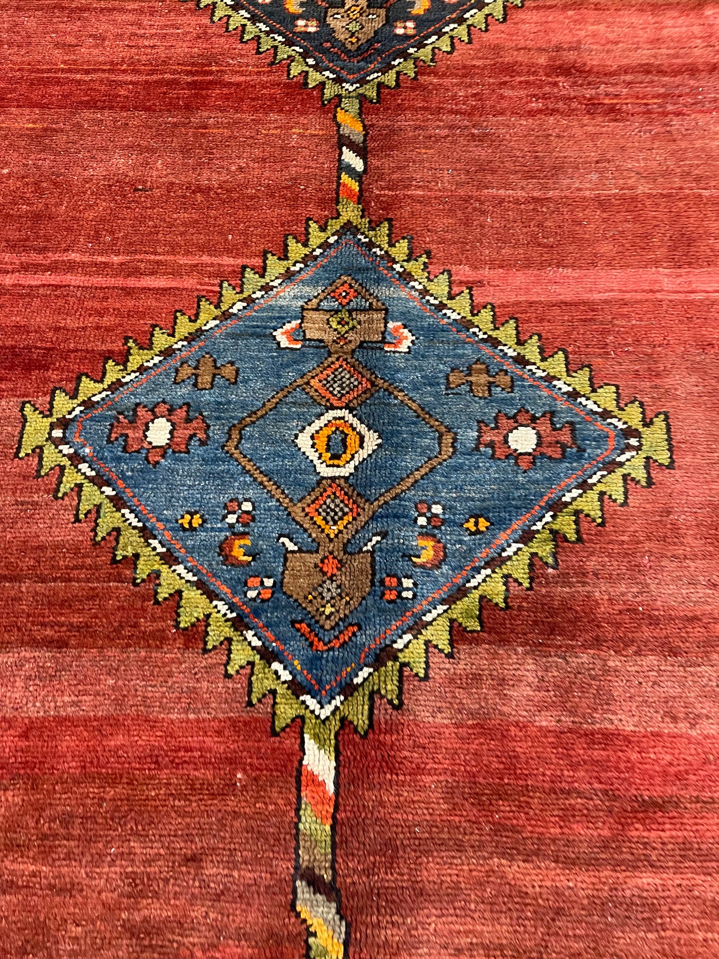 Antique Hand-Knotted Wool Gallery Size Kurdish Collectible 6'2" x 13'2"