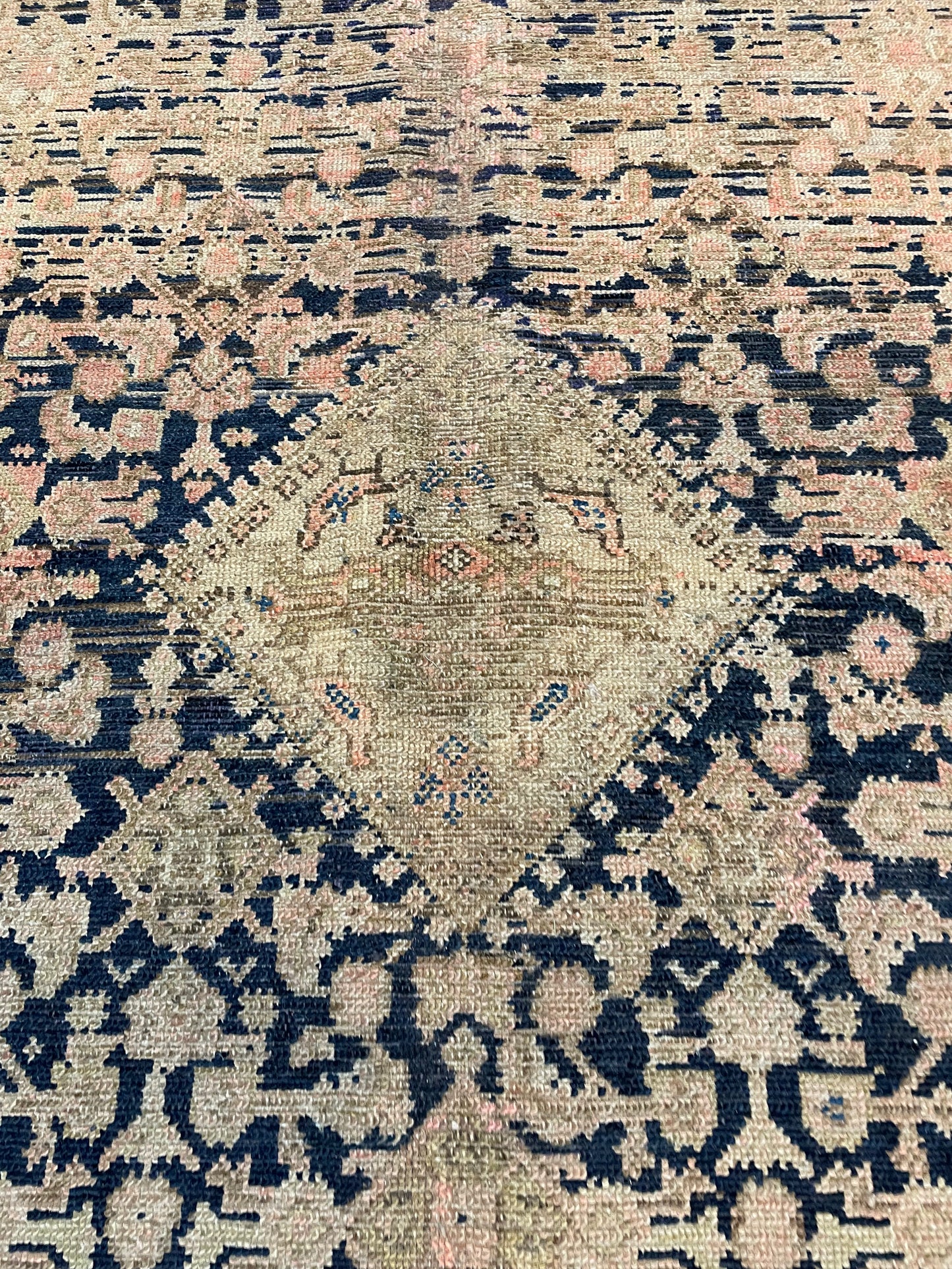 Antique Hand-Knotted Wool Gallery Size Kurdish Malayer Collectible 5'7" x 14'5"