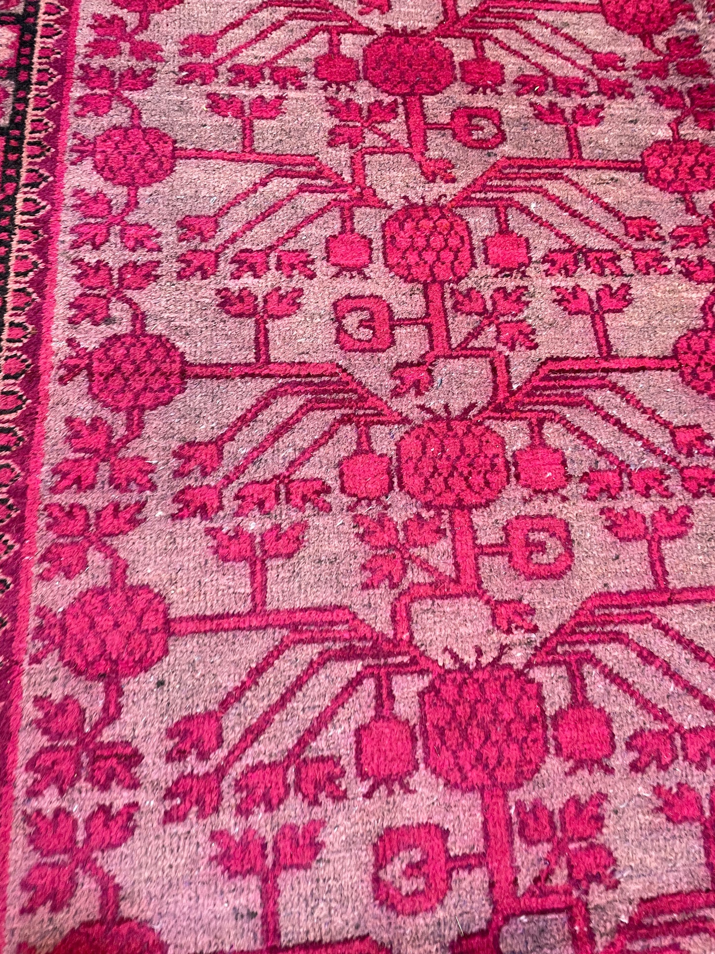 Hand-Knotted Wool Gallery Size Khotan Samarkand Collectible 6'7" x 13'