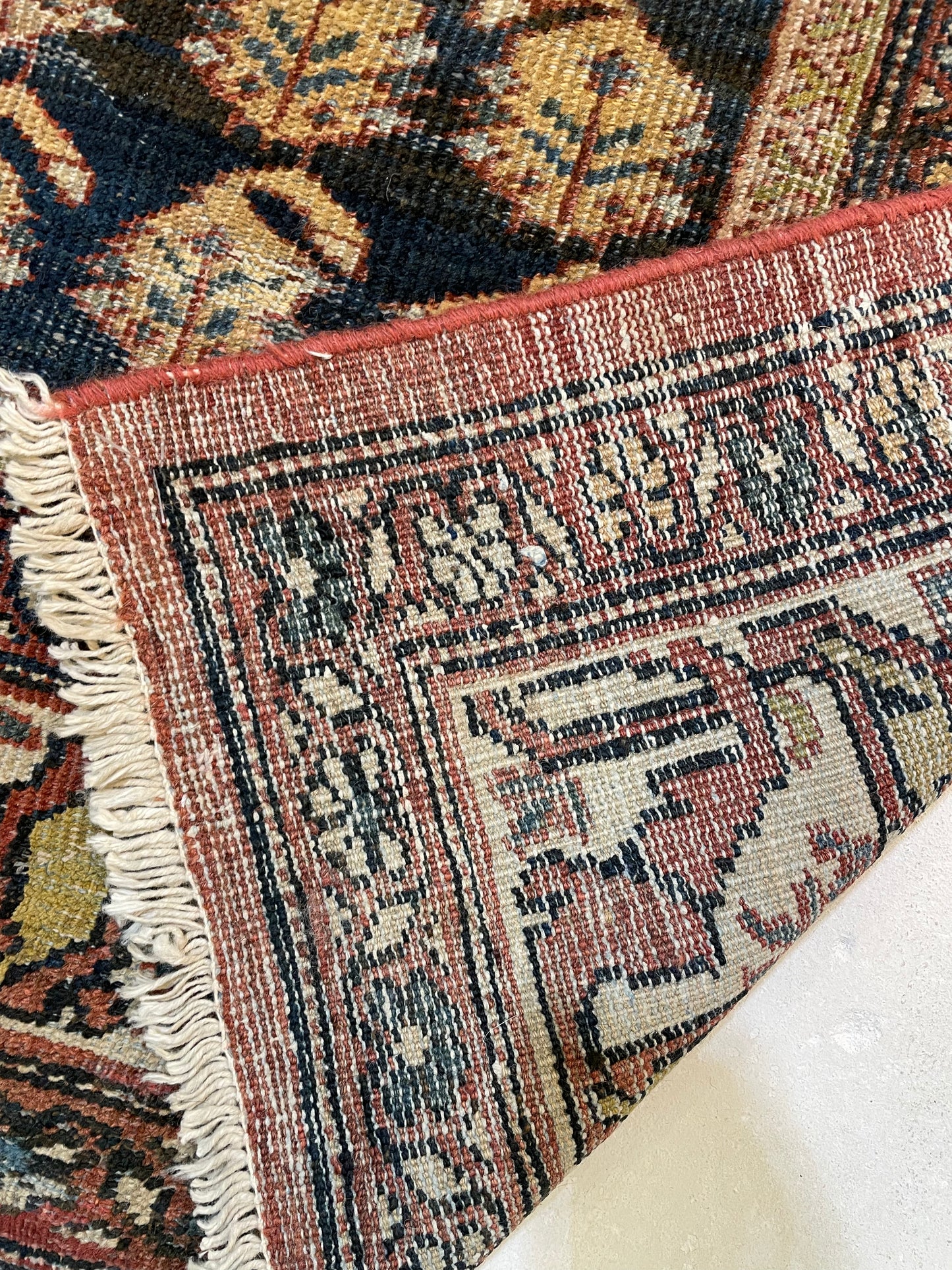 Antique Hand-Knotted Wool Gallery Size Kurdish Malayer Collectible 5'1" x 13'4"