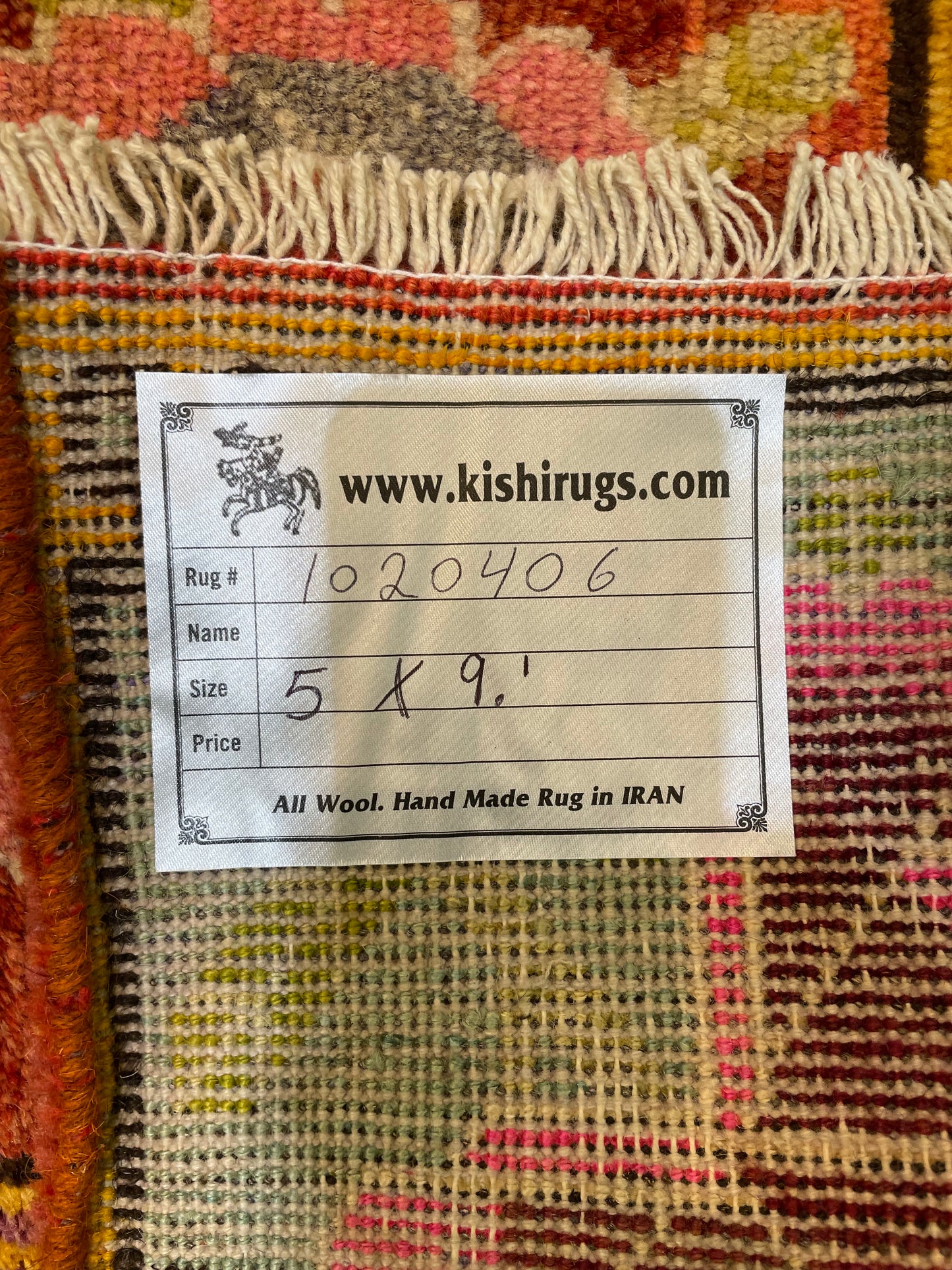 Antique Hand-Knotted Wool Gallery Size Khotan Samarkand Collectible 5' x 9'1"