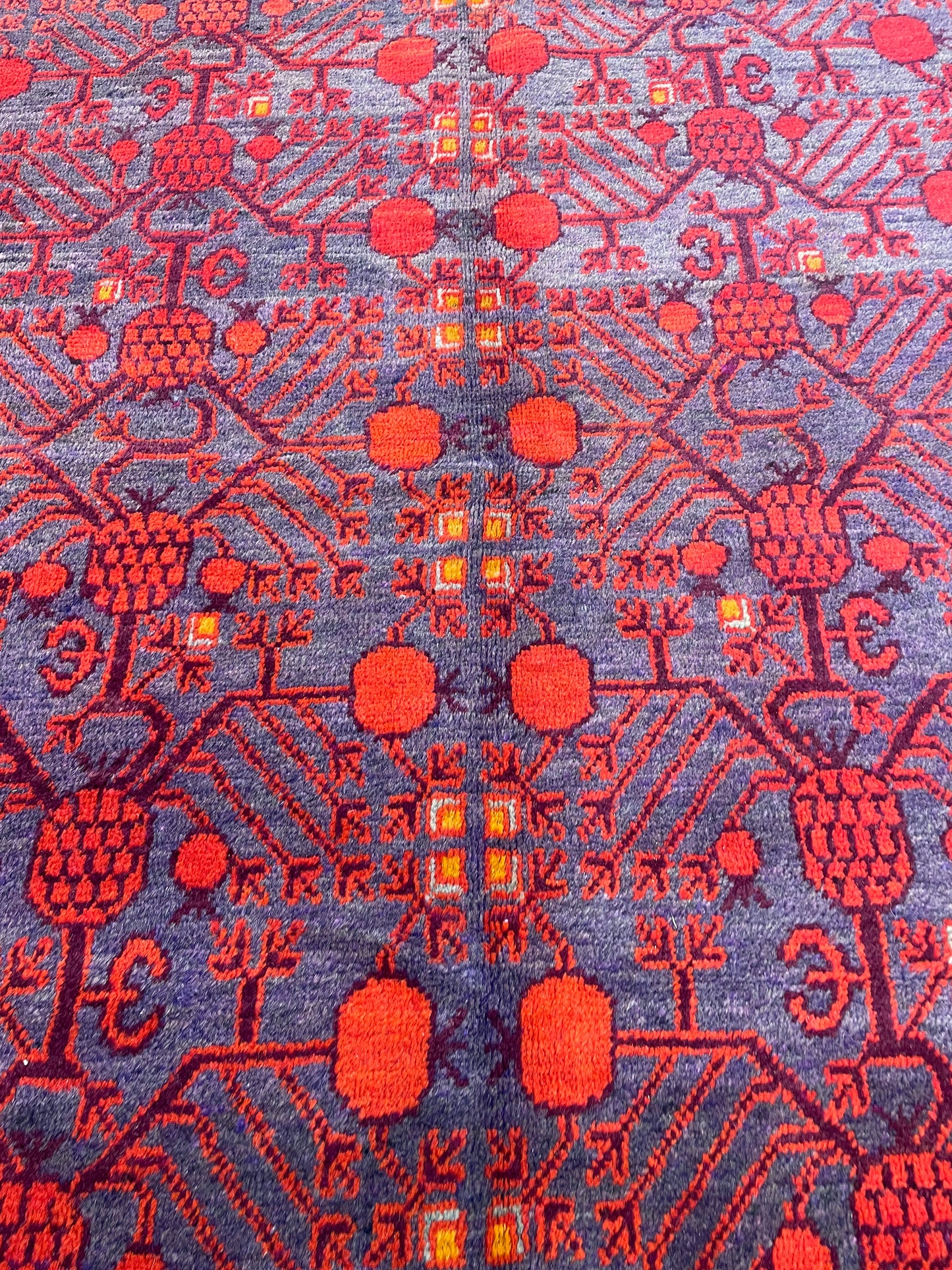 Antique Hand-Knotted Wool Gallery Size Khotan Samarkand Collectible 6' x 12'