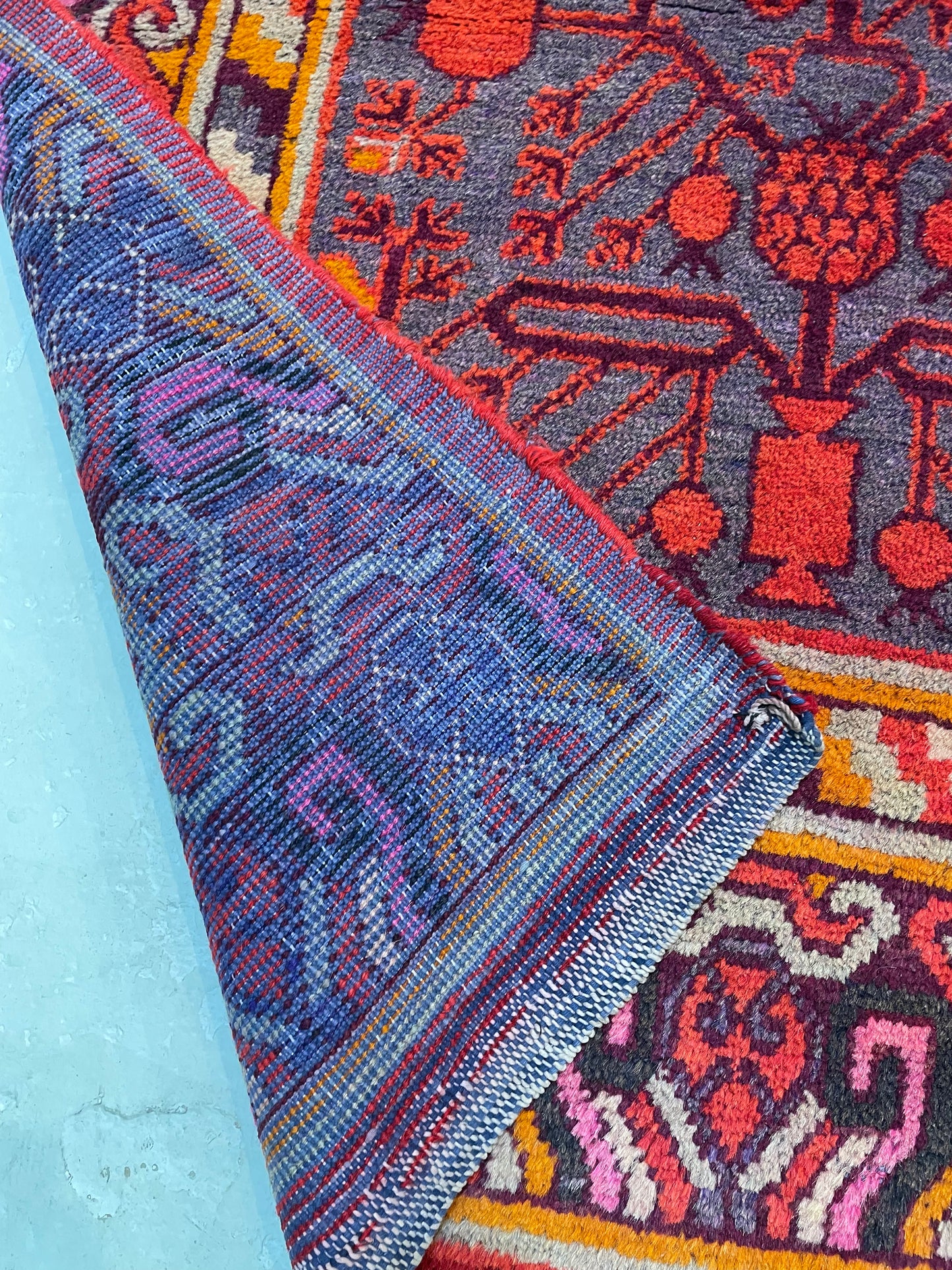 Antique Hand-Knotted Wool Gallery Size Khotan Samarkand Collectible 6' x 12'