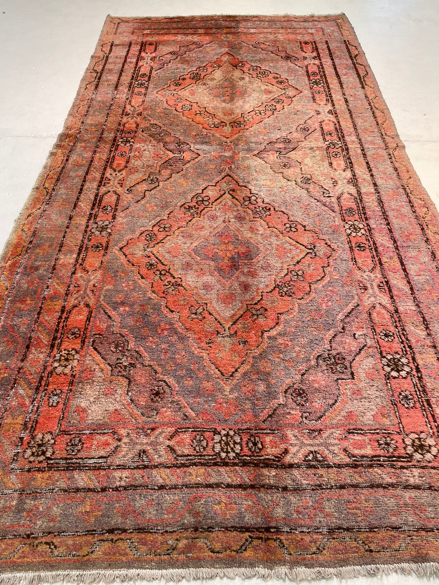 Antique Hand-Knotted Wool Gallery Size Khotan Samarkand Collectible 5'5" x 10'10"