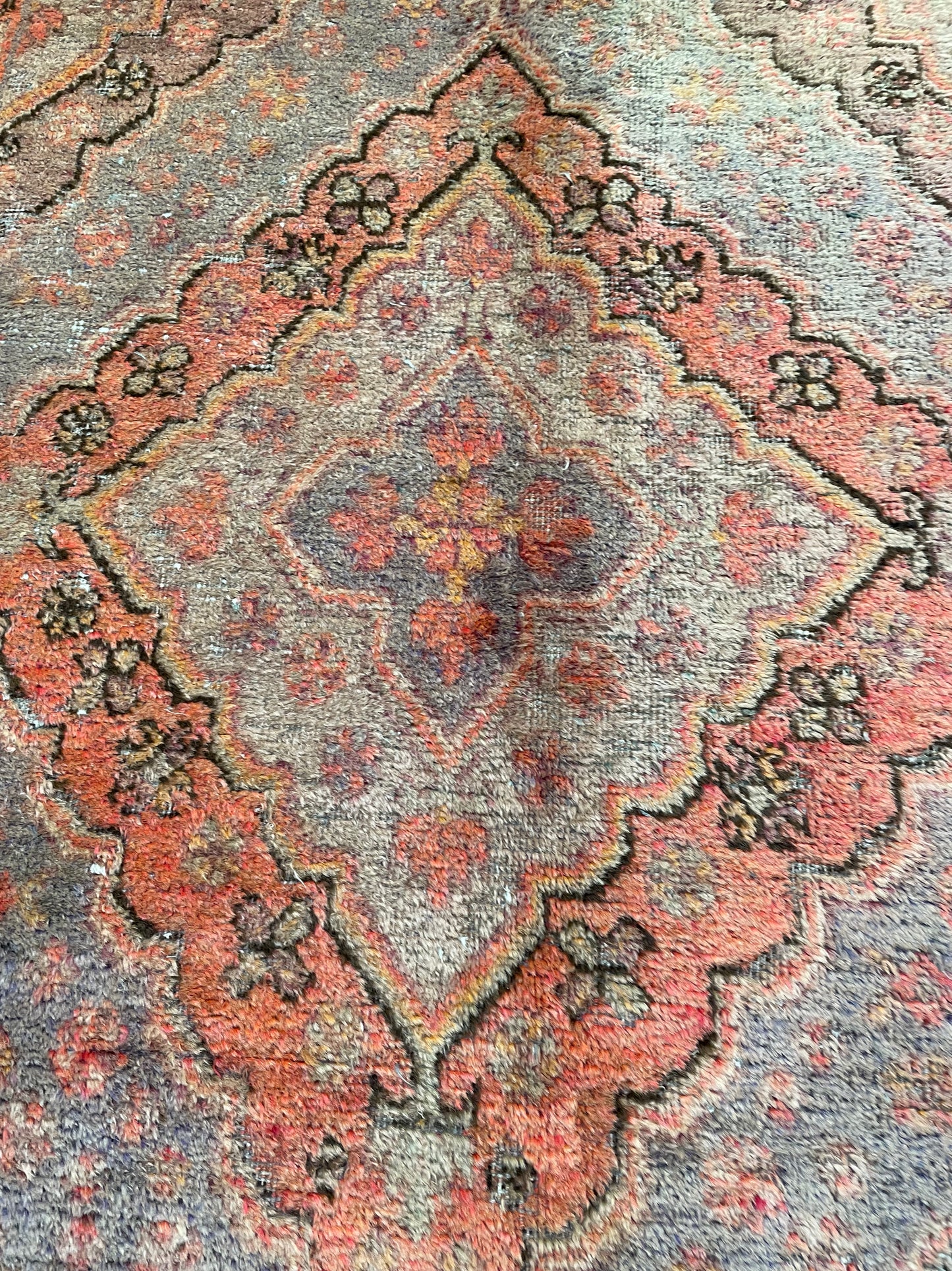 Antique Hand-Knotted Wool Gallery Size Khotan Samarkand Collectible 5'5" x 10'10"