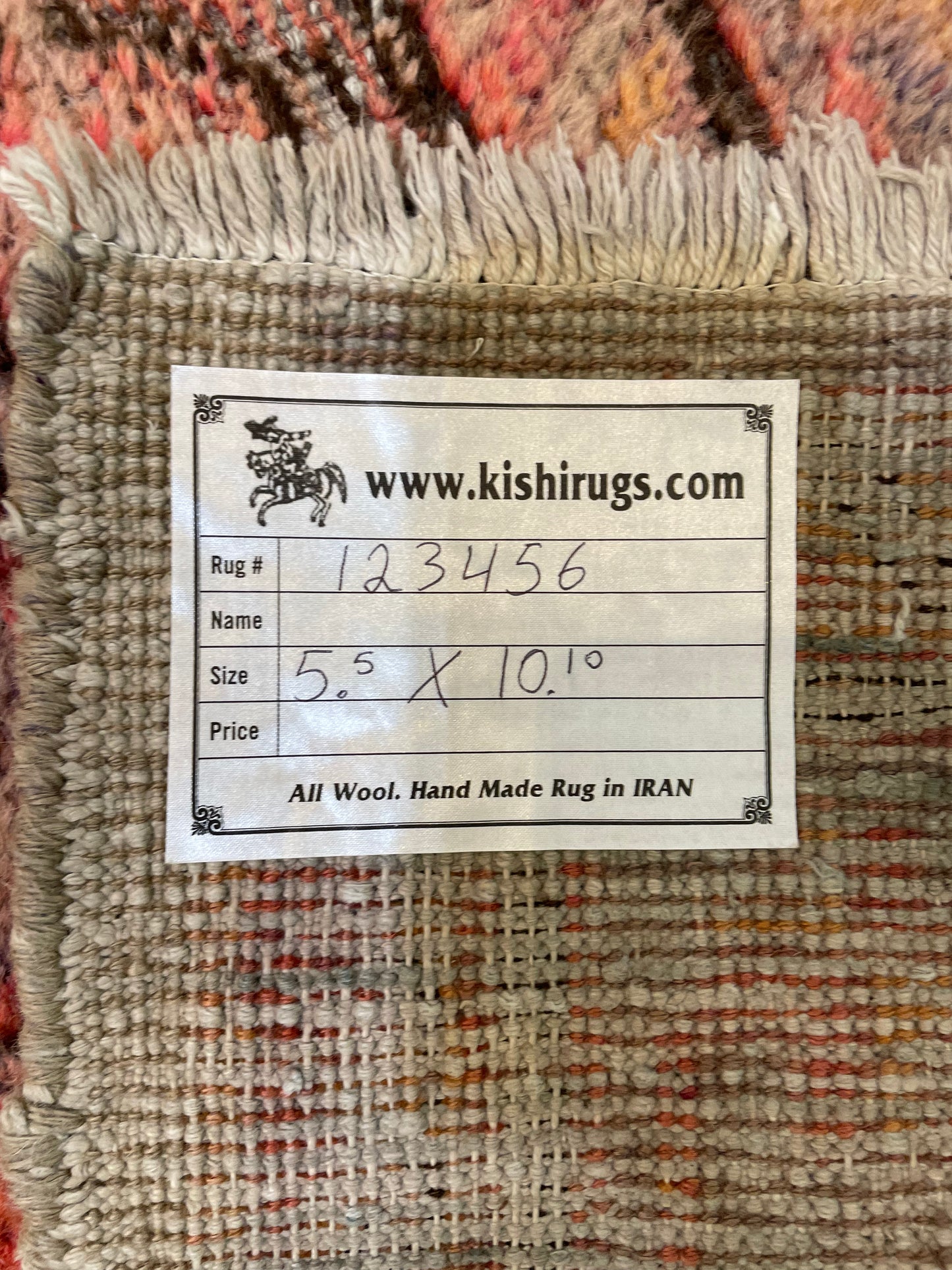 Antique Hand-Knotted Wool Gallery Size Khotan Samarkand Collectible 5'5" x 10'10"