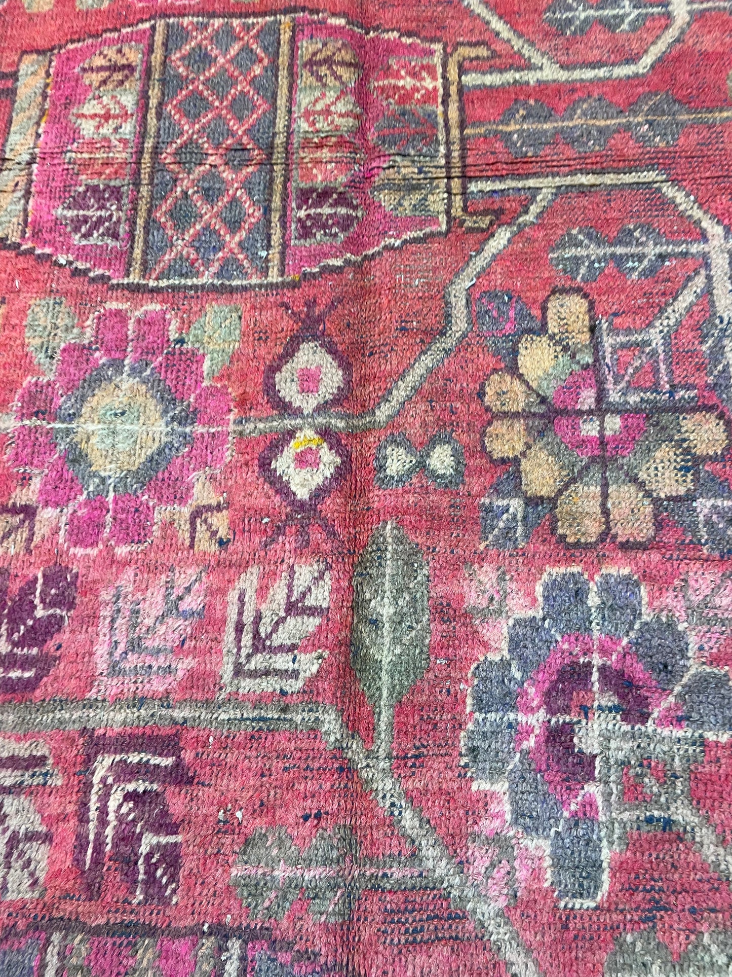 Antique Hand-Knotted Wool Gallery Size Khotan Samarkand Collectible 5'3" x 10'8"