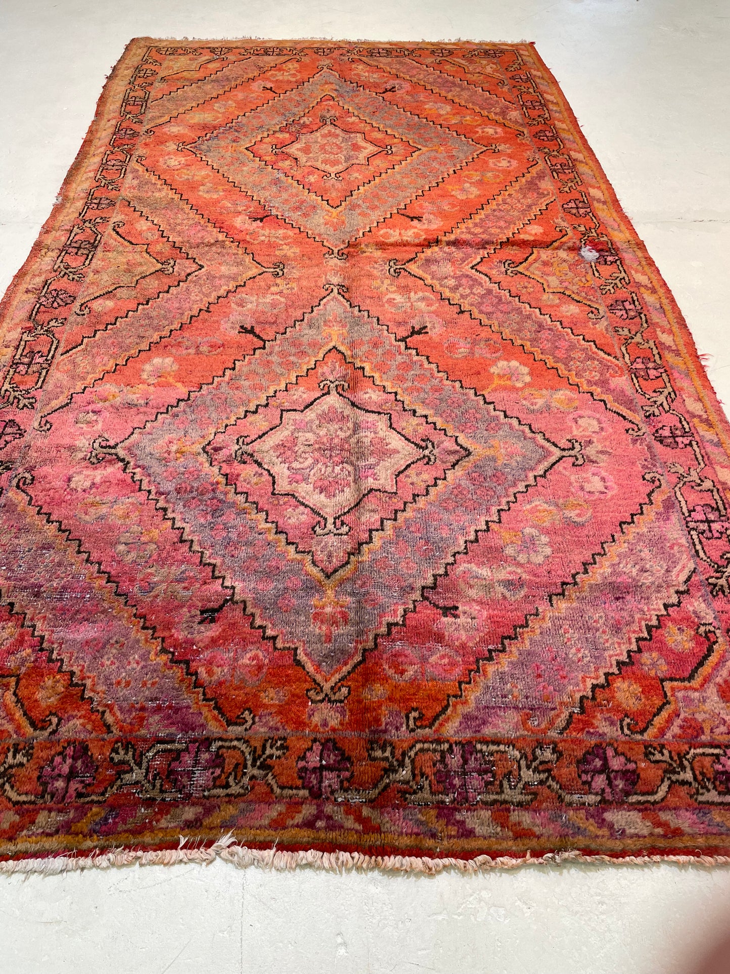 Antique Hand-Knotted Wool Gallery Size Khotan Samarkand Collectible 5'4" x 10'