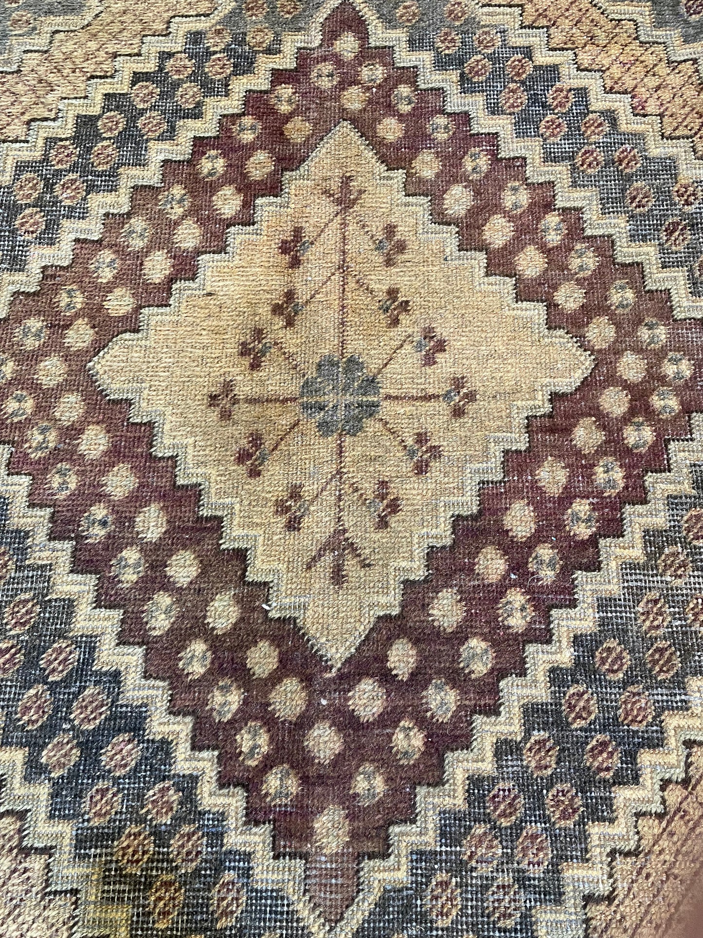 Antique Hand-Knotted Wool Gallery Size Khotan Samarkand Collectible 5'10" x 8'10"