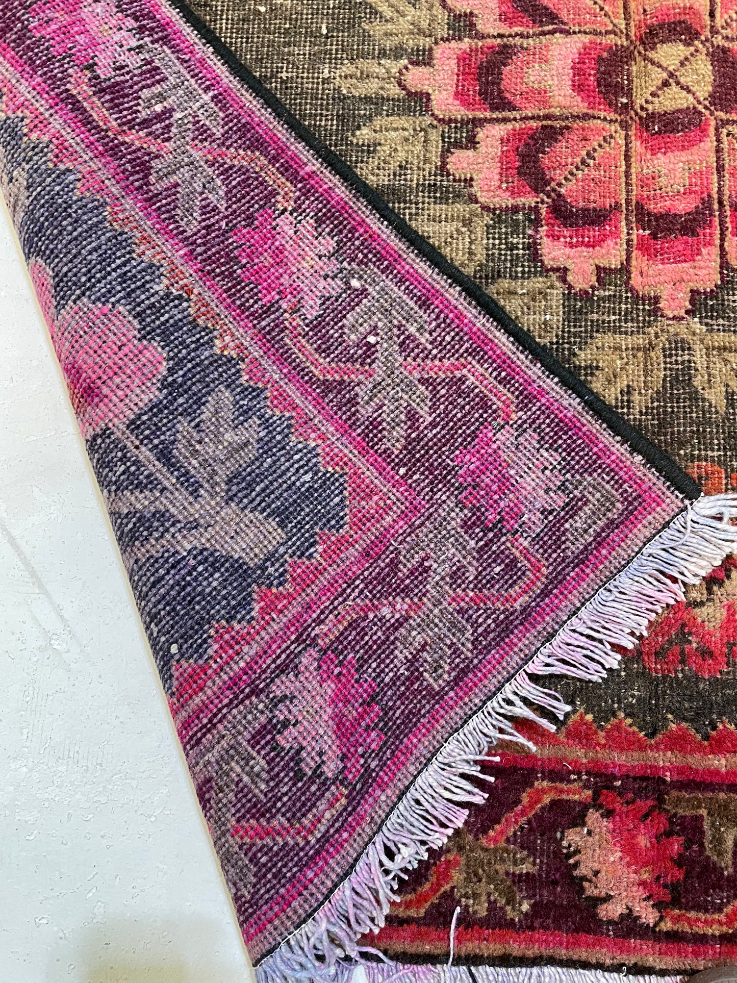 Antique Hand-Knotted Wool Gallery Size Khotan Samarkand Collectible 4'4" x 8'8"