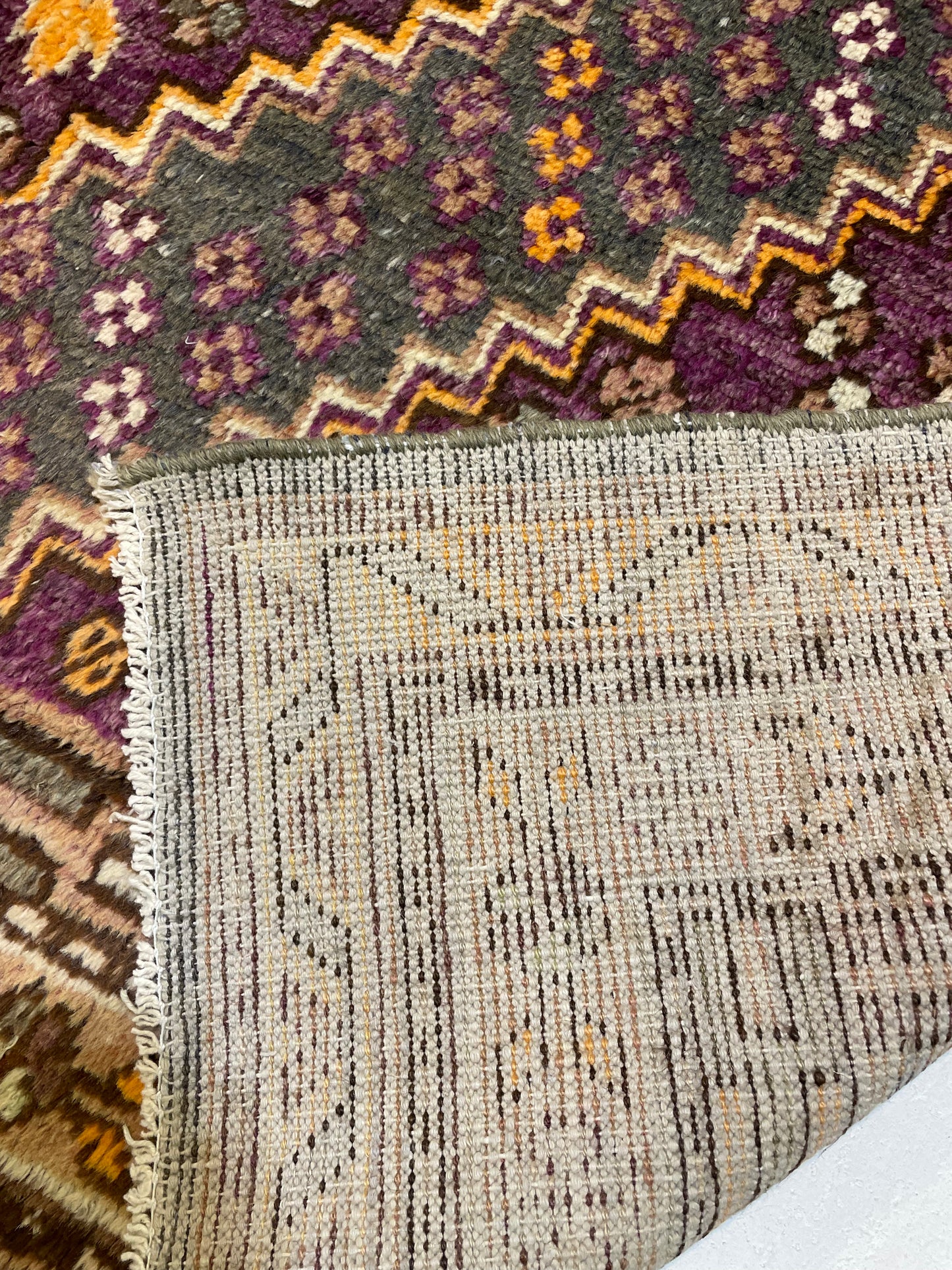 Antique Hand-Knotted Wool Gallery Size Khotan Samarkand Collectible 4'6" x 8'9"