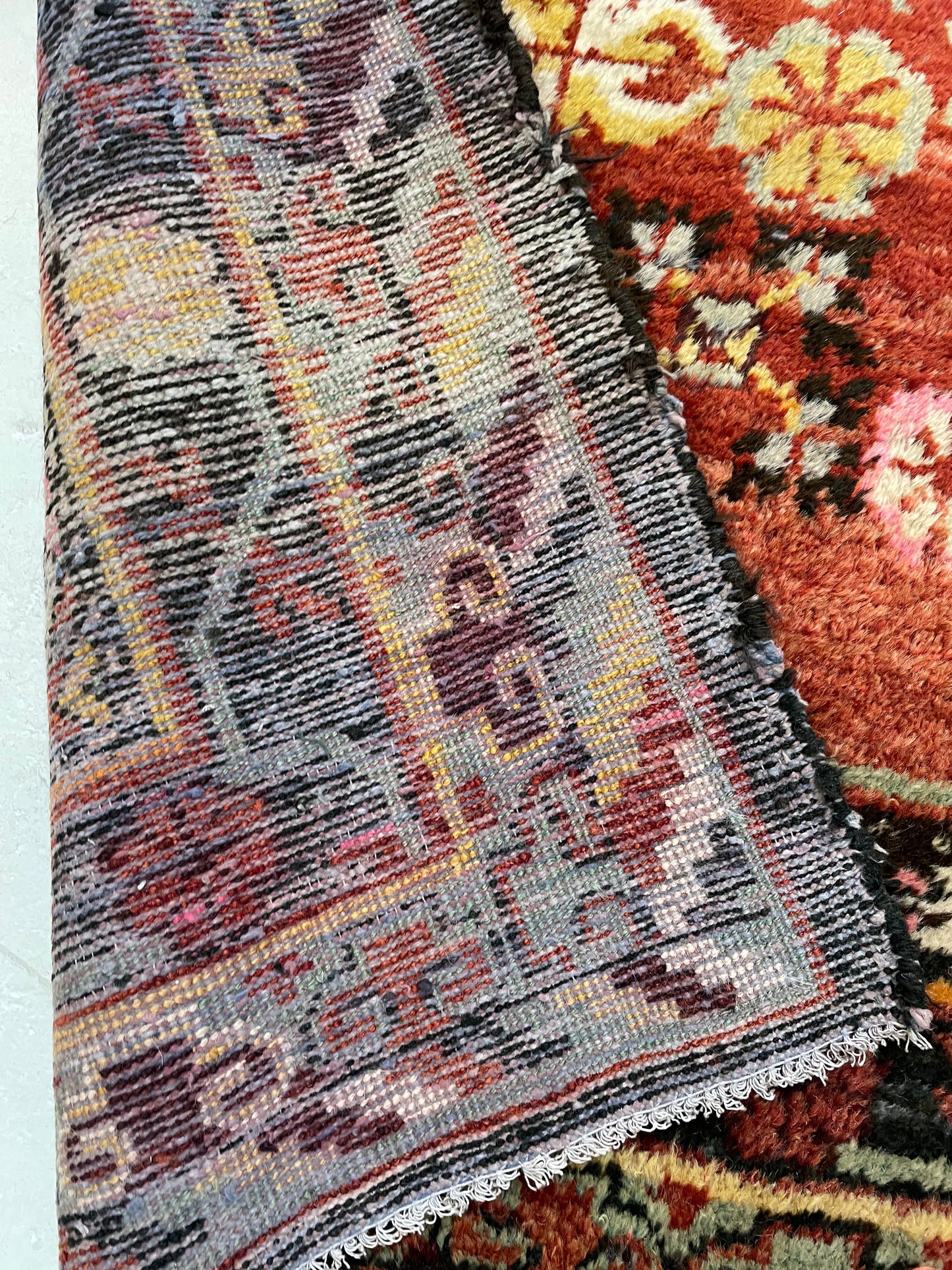 Antique Hand-Knotted Wool Gallery Size Khotan Samarkand Collectible 4'10" x 8'7"