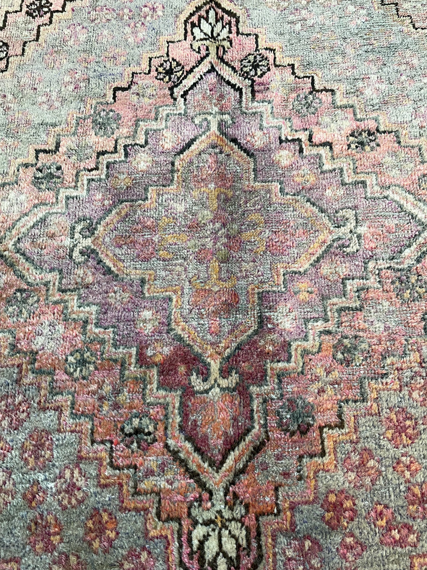Antique Hand-Knotted Wool Gallery Size Khotan Samarkand Collectible 4'10" x 9'5"
