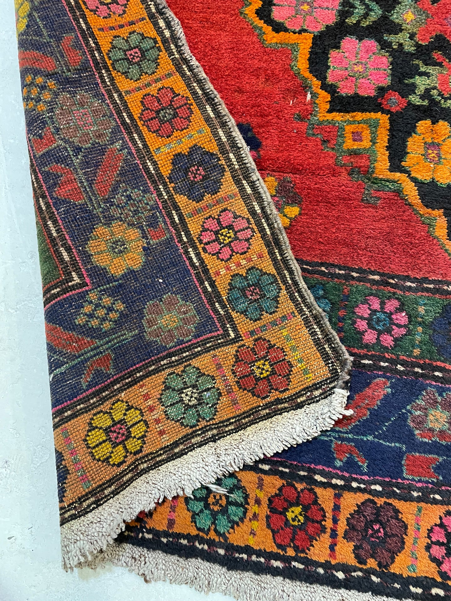 Antique Hand-Knotted Wool Gallery Size Khotan Samarkand Collectible 5'3" x 10'6"