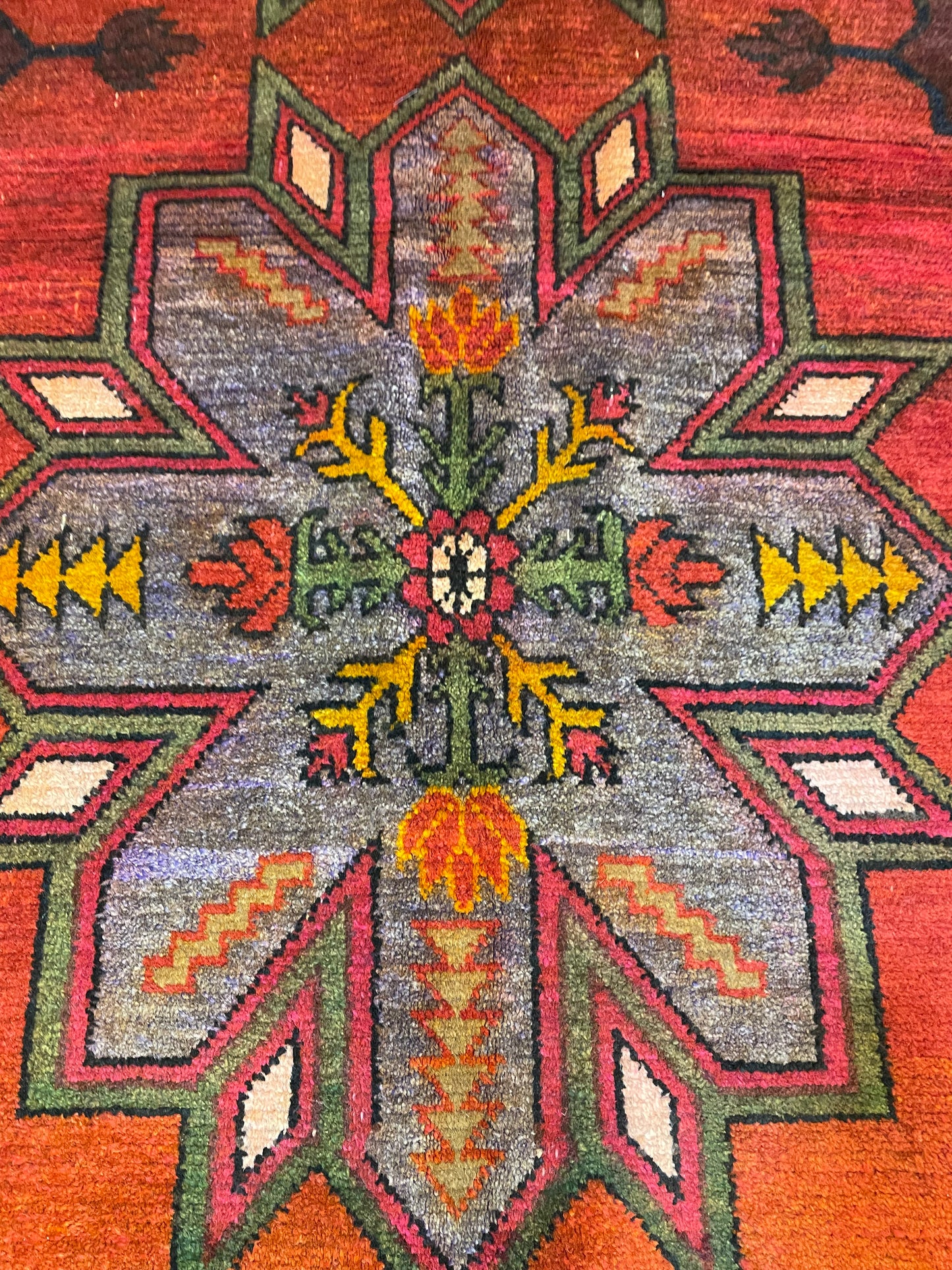 Antique Hand-Knotted Wool Gallery Size Khotan Samarkand Collectible 6'6" x 14'