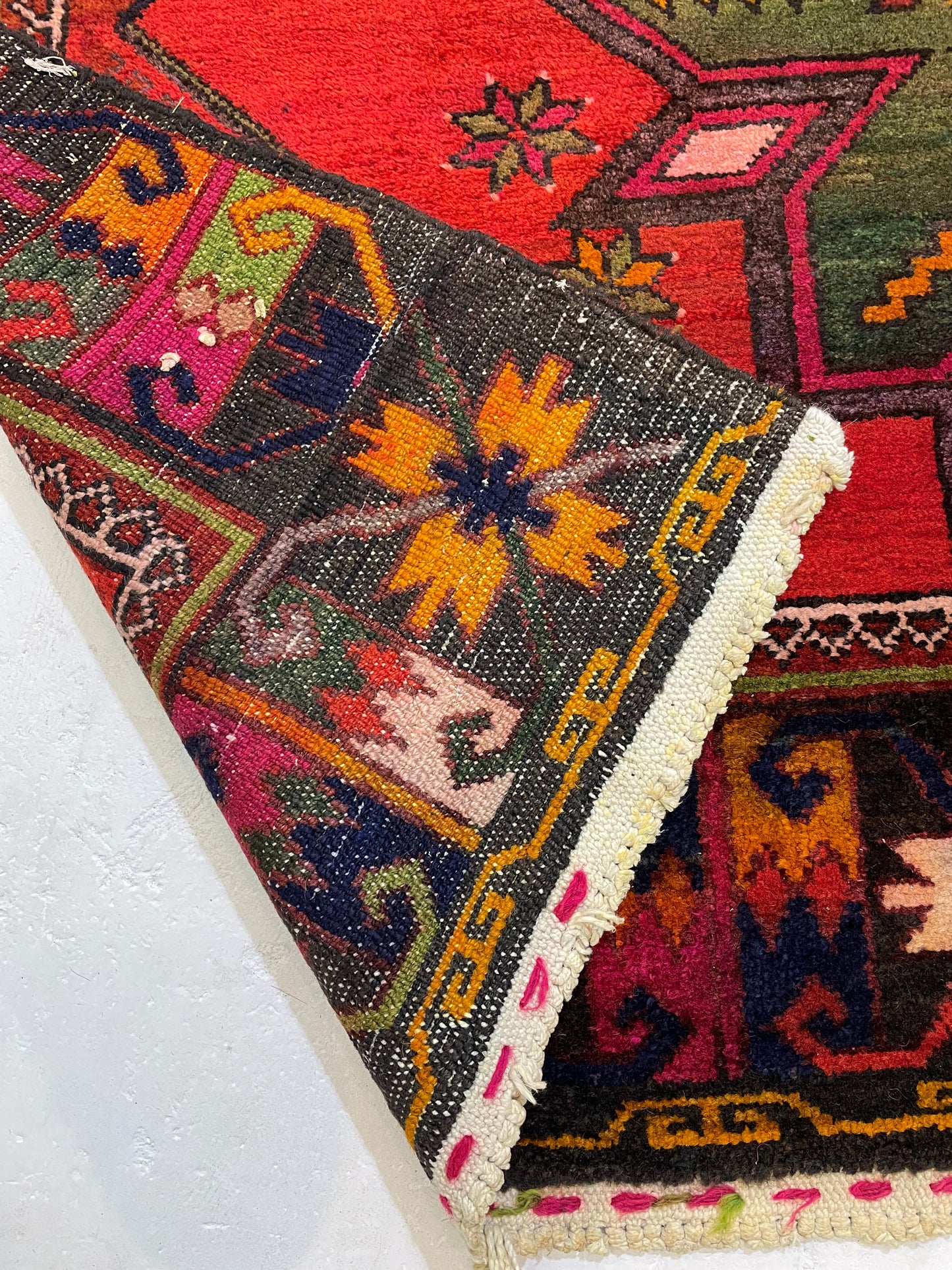 Antique Hand-Knotted Wool Gallery Size Khotan Samarkand Collectible 6'6" x 14'