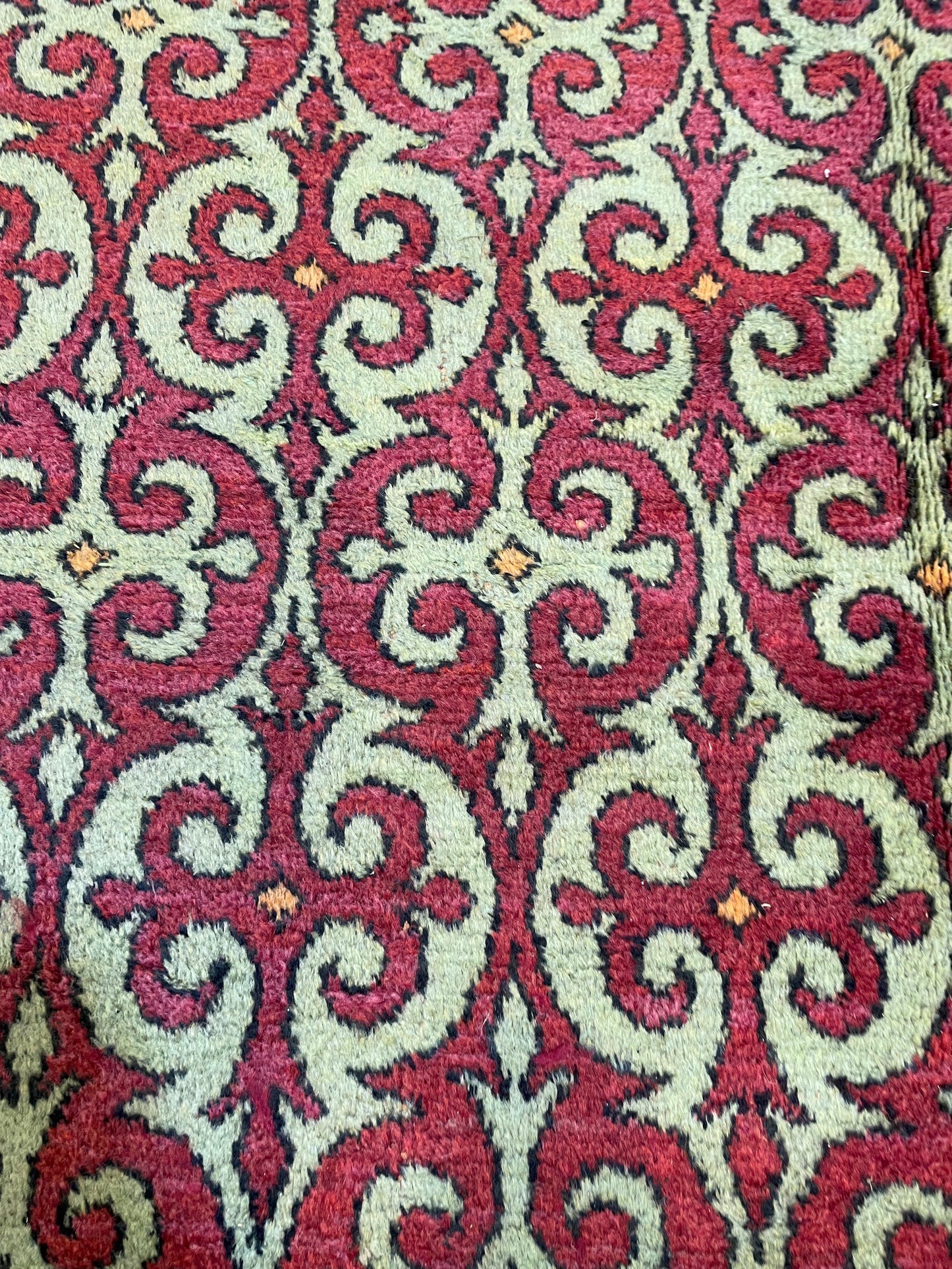 Antique Hand-Knotted Wool Gallery Size Khotan Samarkand Collectible 6'5" x 10'1"