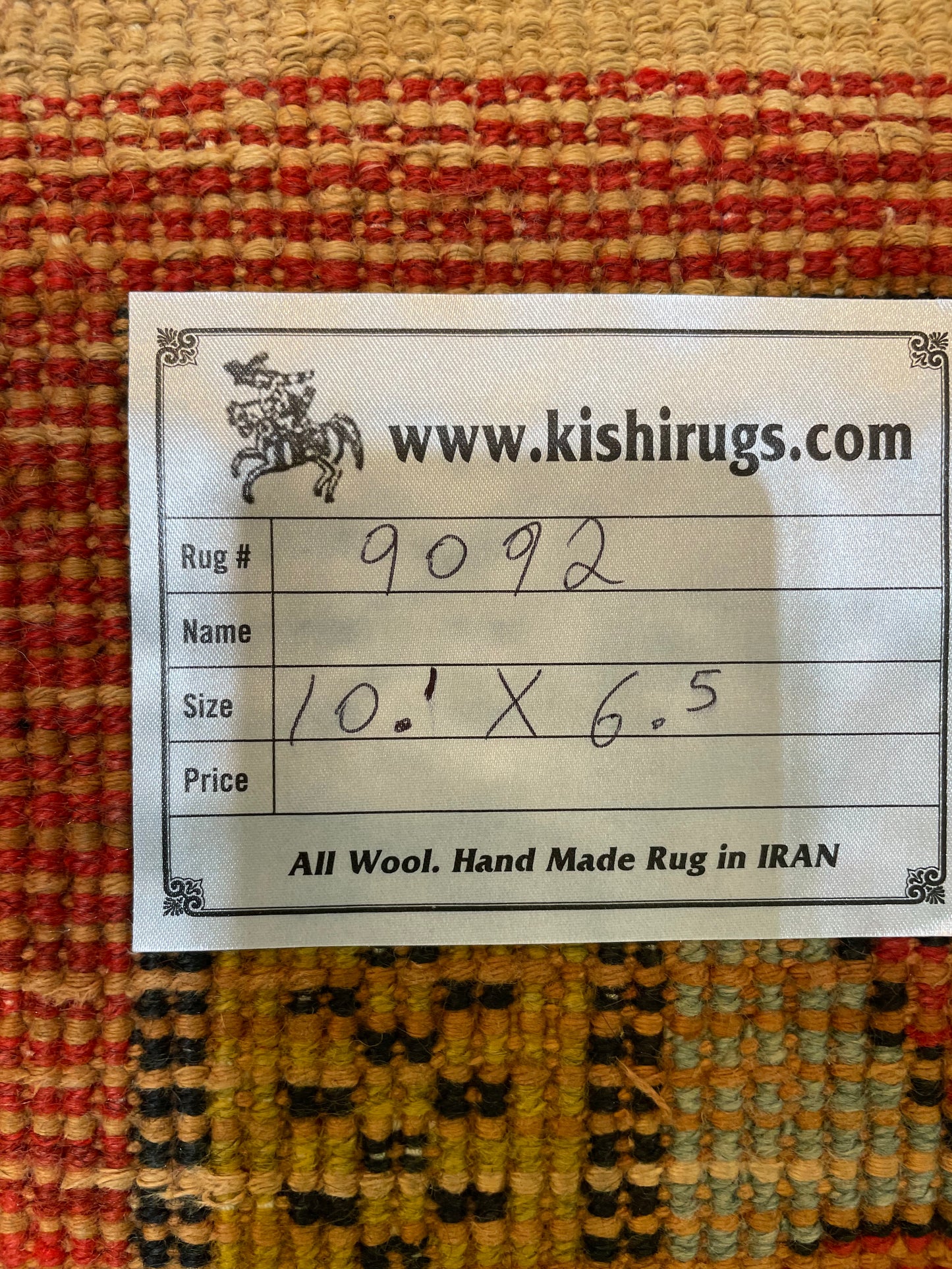 Antique Hand-Knotted Wool Gallery Size Khotan Samarkand Collectible 6'5" x 10'1"