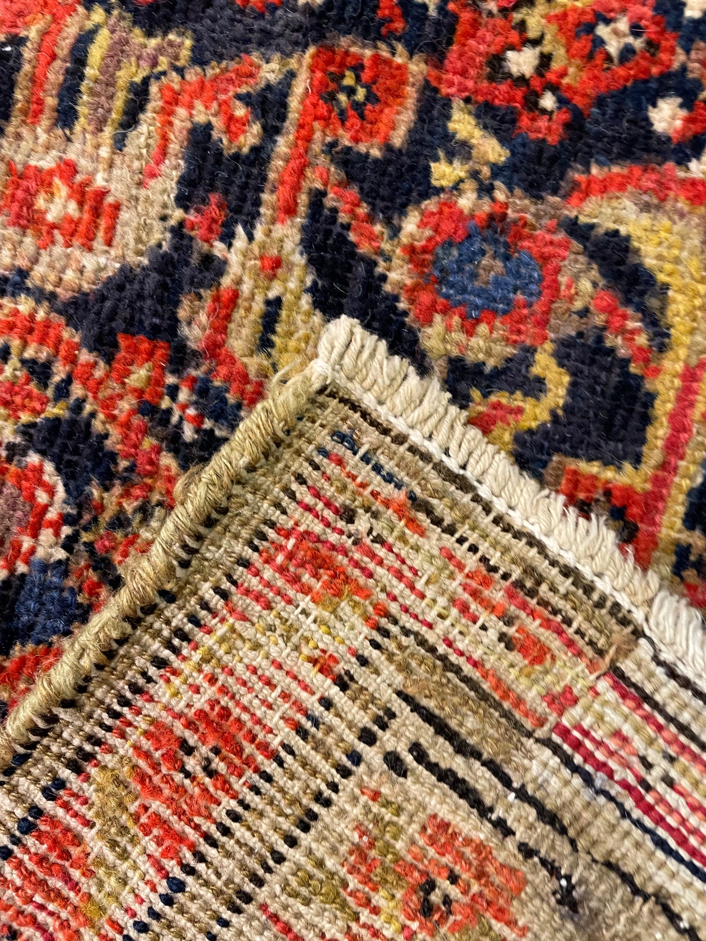 Antique Hand-Knotted Wool Gallery Size Kurdish Malayer Collectible 4'2" x 22'8"